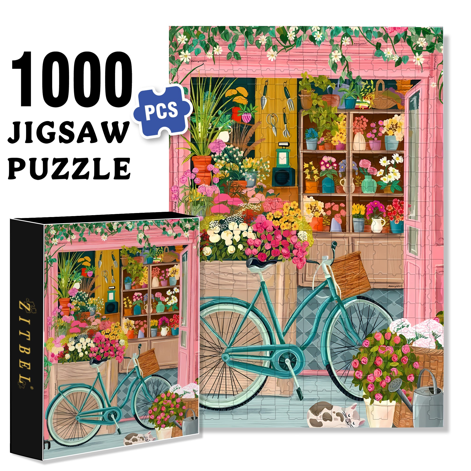 Workshop 500pcs/1000pcs Jigsaw Puzzle, Scratch-Resistant, Interactive Family Game & Brain-Boosting DIY Decor, Perfect for Halloween, Christmas & New Year Gifts, Family Puzzle Game