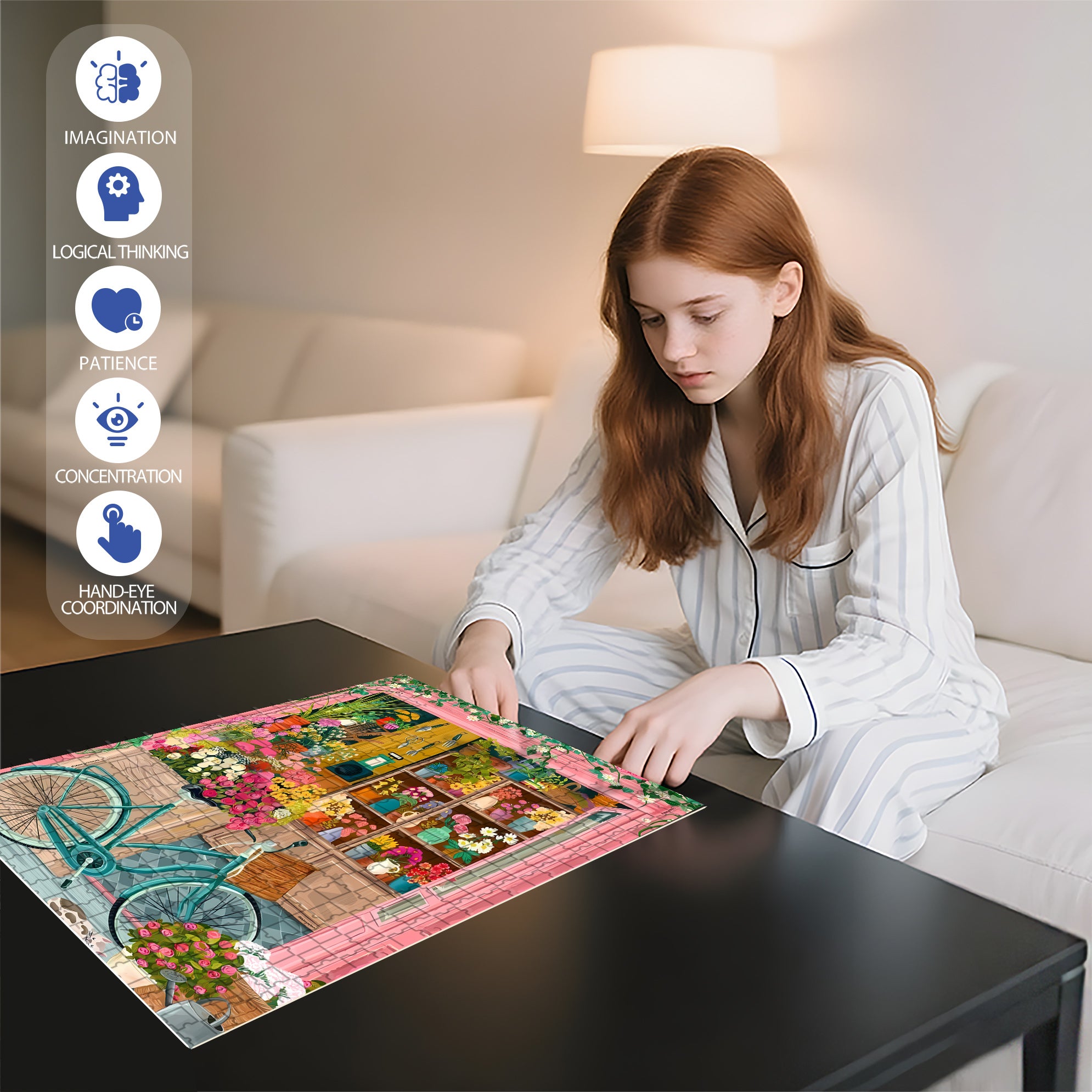 Workshop 500pcs/1000pcs Jigsaw Puzzle, Scratch-Resistant, Interactive Family Game & Brain-Boosting DIY Decor, Perfect for Halloween, Christmas & New Year Gifts, Family Puzzle Game