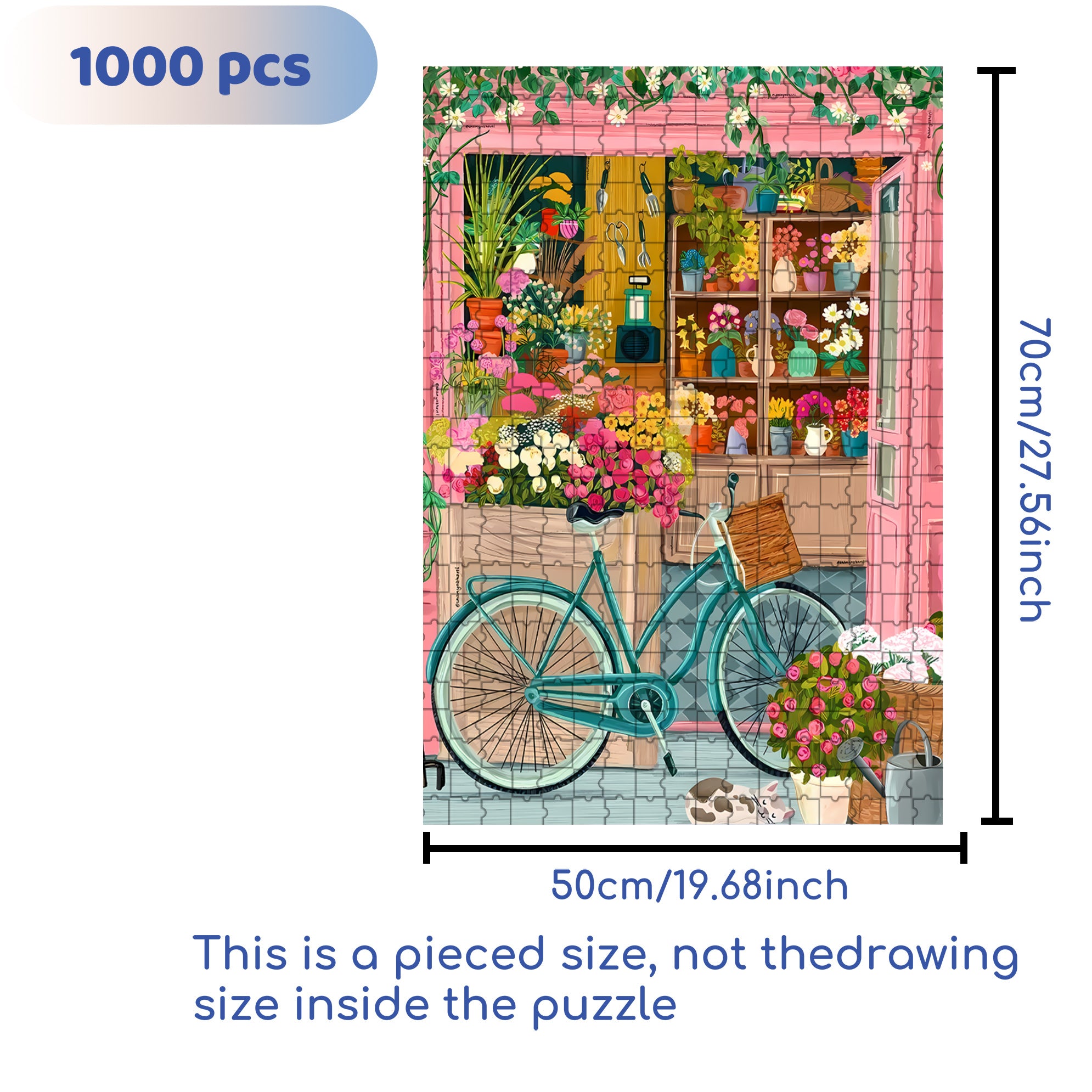 Workshop 500pcs/1000pcs Jigsaw Puzzle, Scratch-Resistant, Interactive Family Game & Brain-Boosting DIY Decor, Perfect for Halloween, Christmas & New Year Gifts, Family Puzzle Game