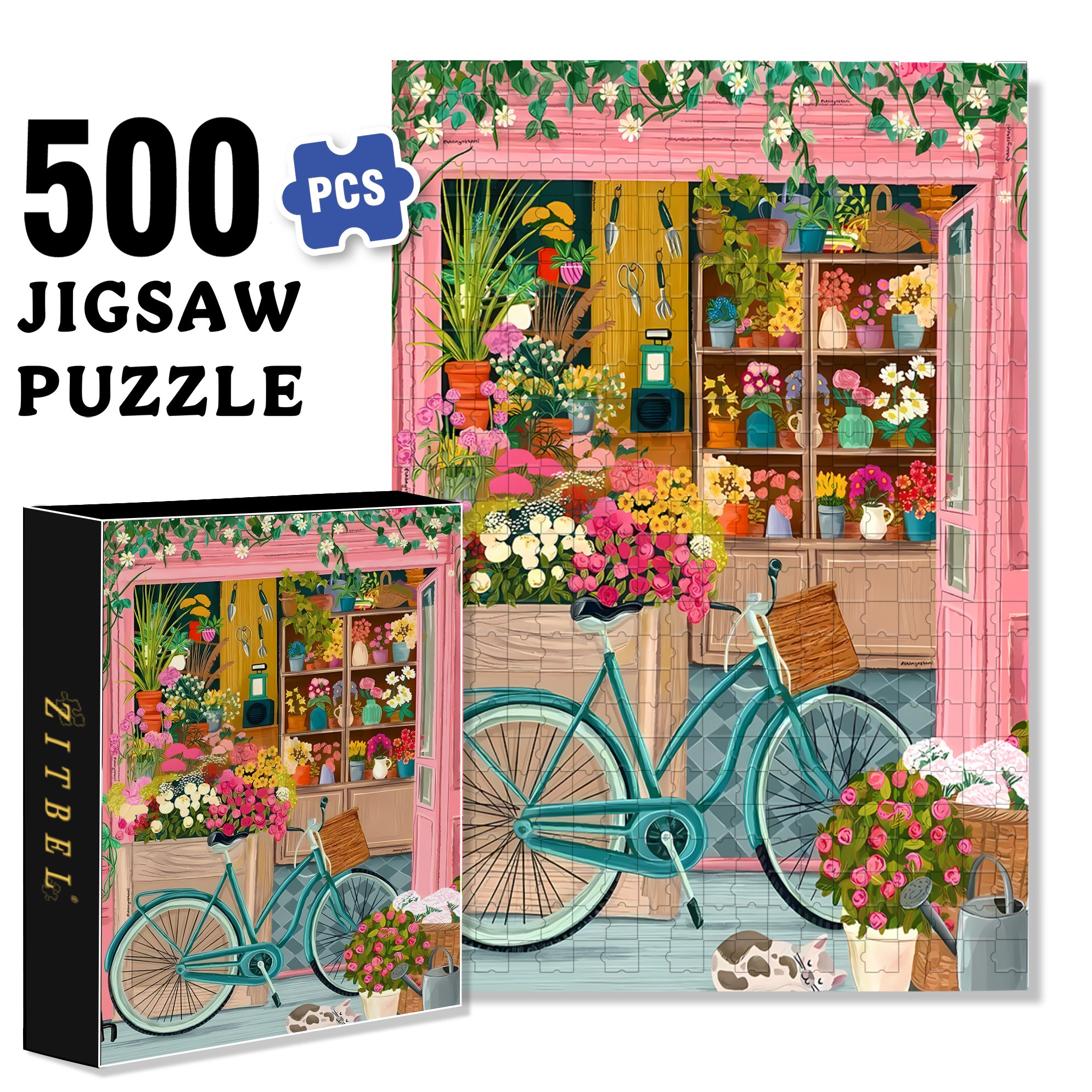 Workshop 500pcs/1000pcs Jigsaw Puzzle, Scratch-Resistant, Interactive Family Game & Brain-Boosting DIY Decor, Perfect for Halloween, Christmas & New Year Gifts, Family Puzzle Game