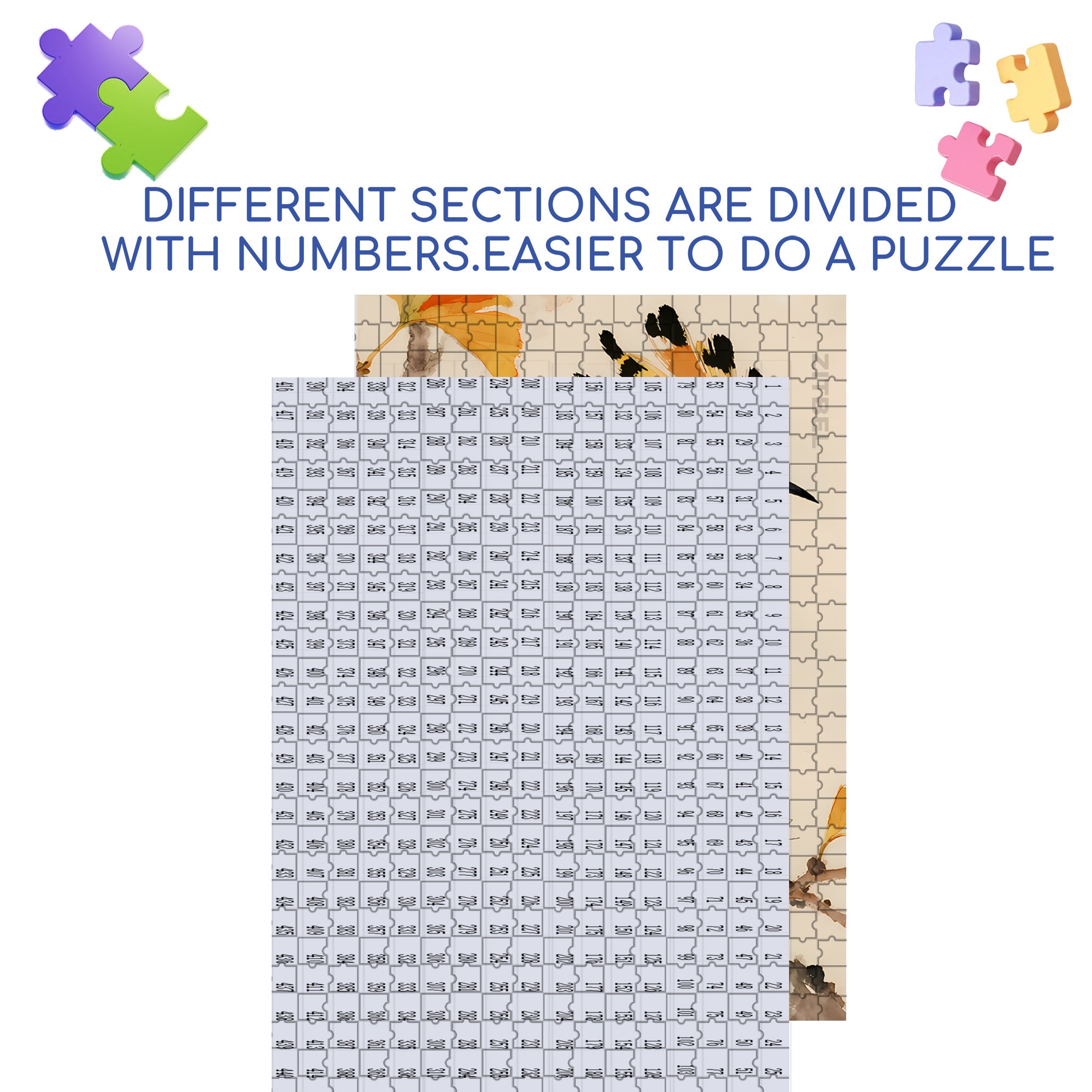 Yellow Hoopoe 500pcs/1000pcs Jigsaw Puzzle, Scratch-Resistant, Interactive Family Game & Brain-Boosting DIY Decor, Perfect for Halloween, Christmas & New Year Gifts, Family Puzzle Game