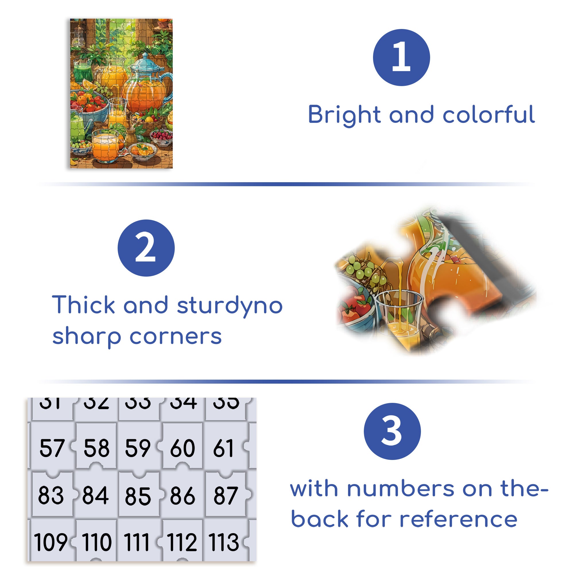 Food Drawing 500pcs/1000pcs Jigsaw Puzzle, Scratch-Resistant, Interactive Family Game & Brain-Boosting DIY Decor, Perfect for Halloween, Christmas & New Year Gifts, Family Puzzle Game