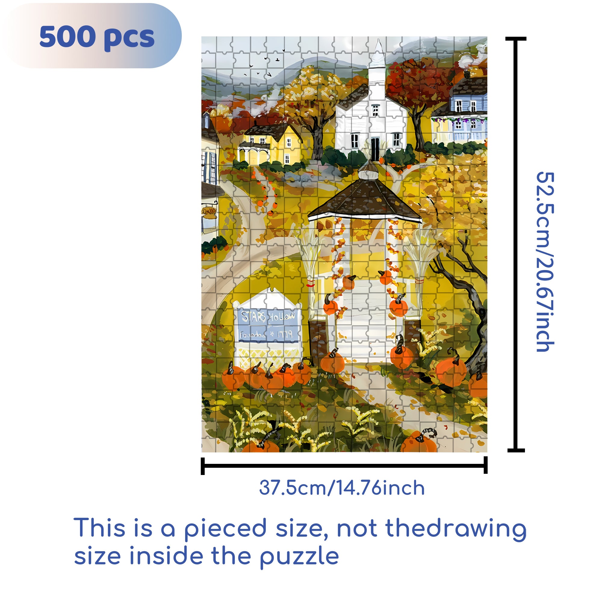 1779 500pcs/1000pcs Jigsaw Puzzle, Scratch-Resistant, Interactive Family Game & Brain-Boosting DIY Decor, Perfect for Halloween, Christmas & New Year Gifts, Family Puzzle Game