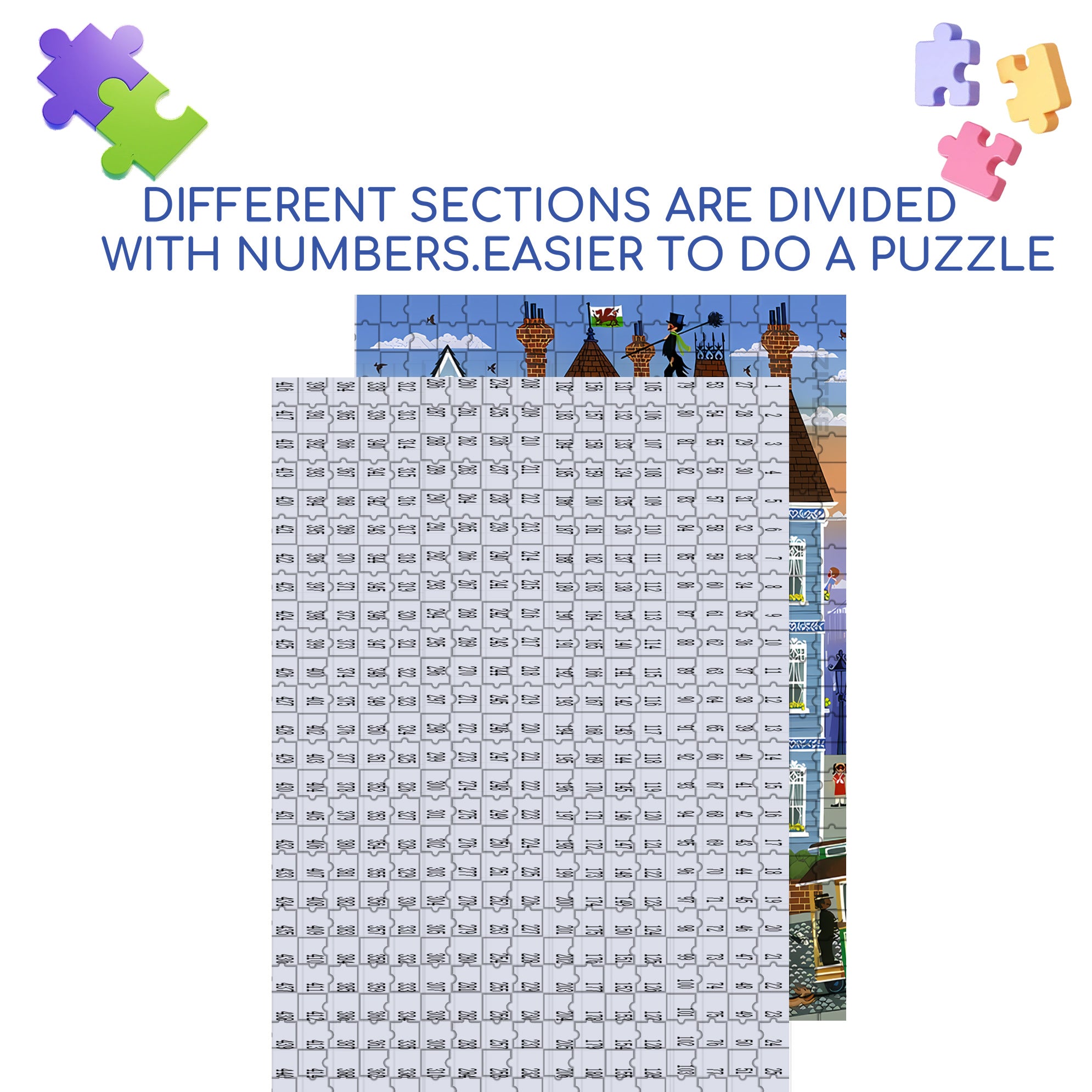 A Long Way 500pcs/1000pcs Jigsaw Puzzle, Scratch-Resistant, Interactive Family Game & Brain-Boosting DIY Decor, Perfect for Halloween, Christmas & New Year Gifts, Family Puzzle Game