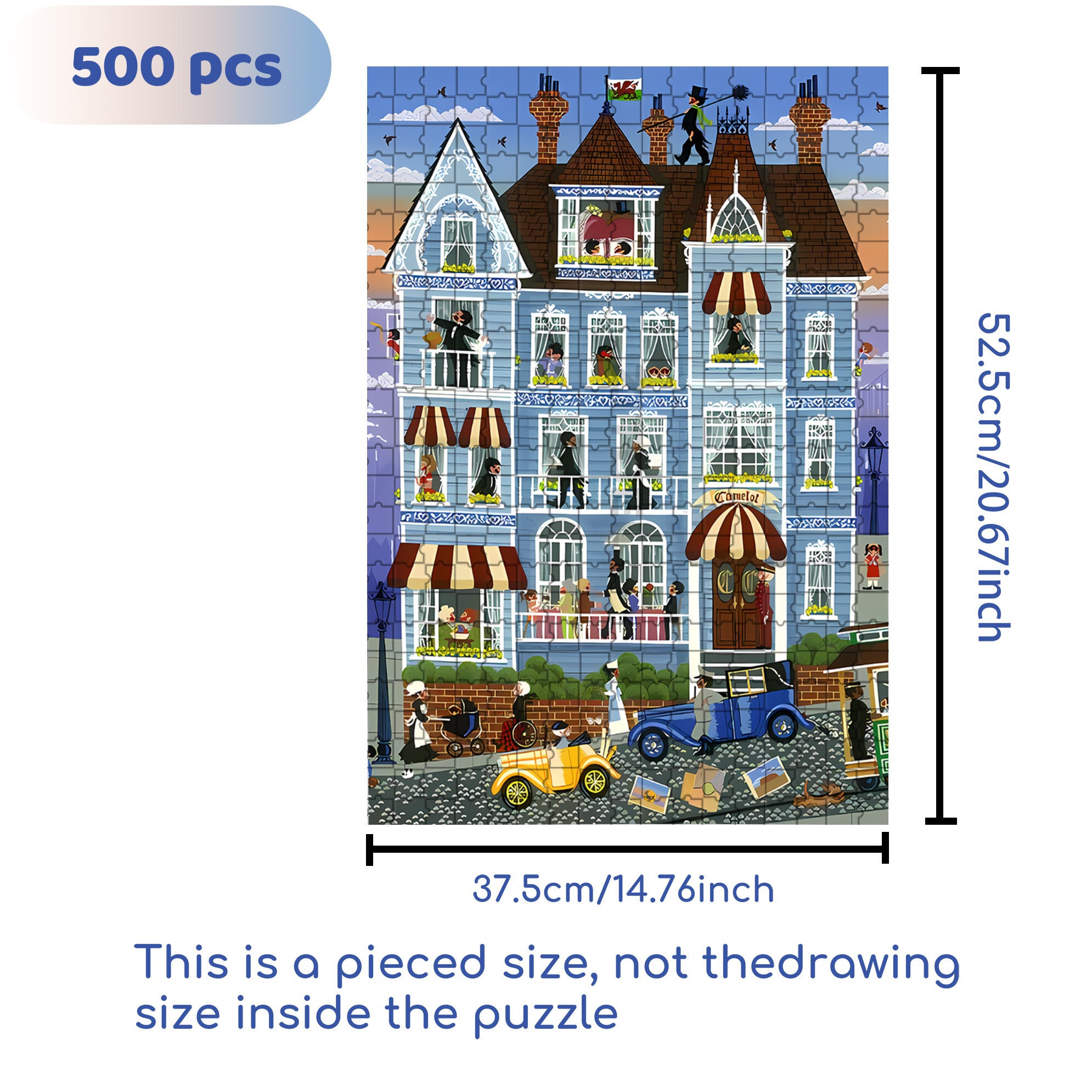 A Long Way 500pcs/1000pcs Jigsaw Puzzle, Scratch-Resistant, Interactive Family Game & Brain-Boosting DIY Decor, Perfect for Halloween, Christmas & New Year Gifts, Family Puzzle Game