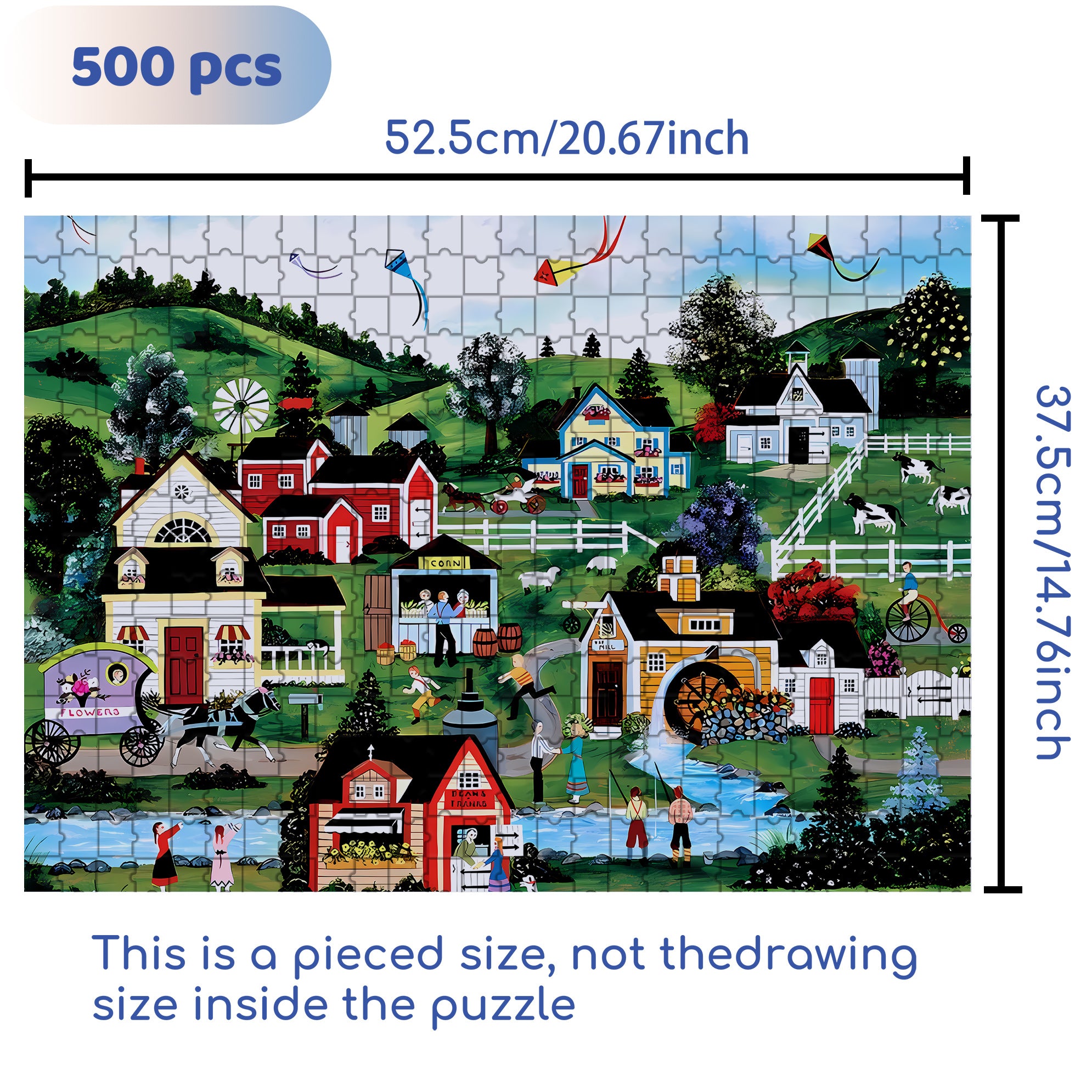 A Perfect Day 500pcs/1000pcs Jigsaw Puzzle, Scratch-Resistant, Interactive Family Game & Brain-Boosting DIY Decor, Perfect for Halloween, Christmas & New Year Gifts, Family Puzzle Game