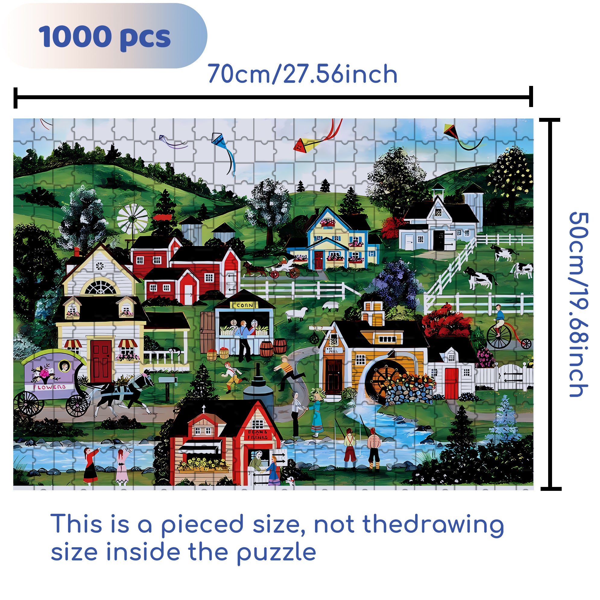 A Perfect Day 500pcs/1000pcs Jigsaw Puzzle, Scratch-Resistant, Interactive Family Game & Brain-Boosting DIY Decor, Perfect for Halloween, Christmas & New Year Gifts, Family Puzzle Game