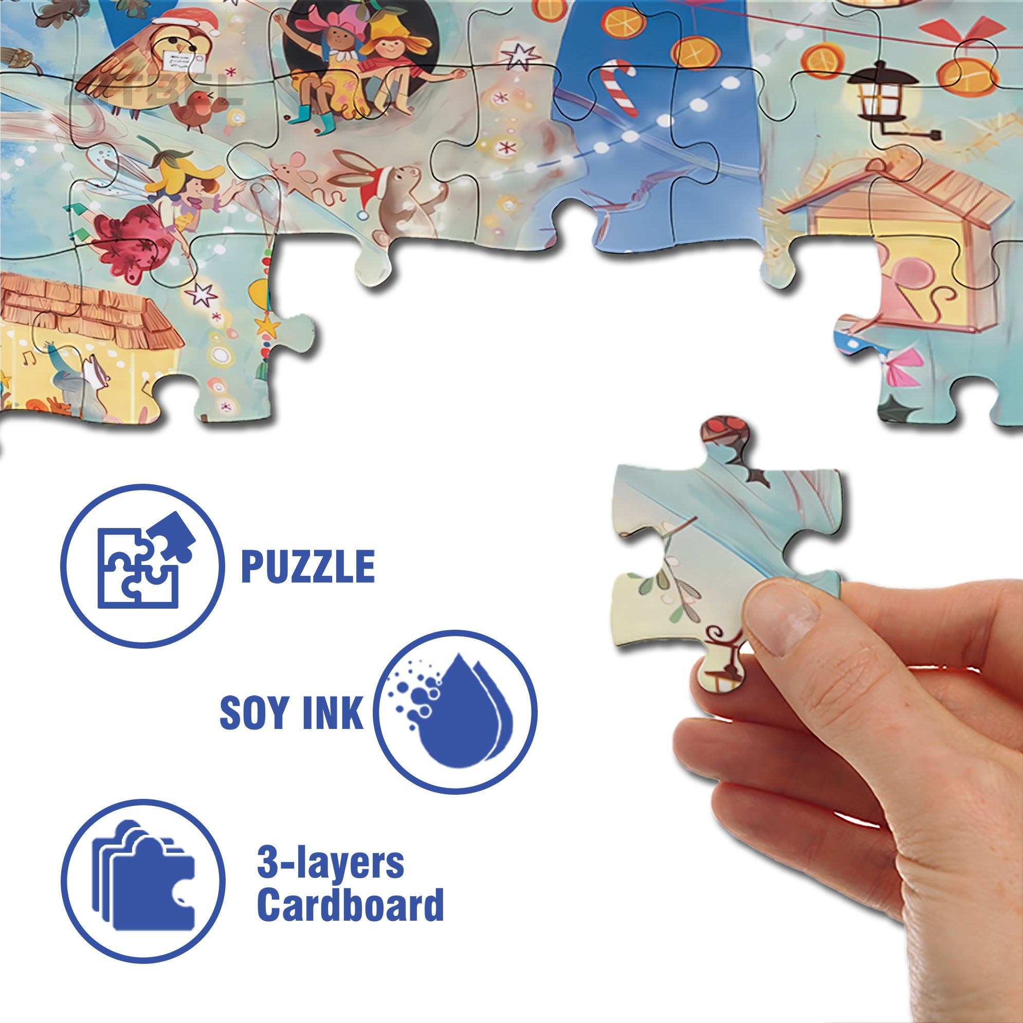 Animals' Party 500pcs/1000pcs Jigsaw Puzzle, Scratch-Resistant, Interactive Family Game & Brain-Boosting DIY Decor, Perfect for Halloween, Christmas & New Year Gifts, Family Puzzle Game