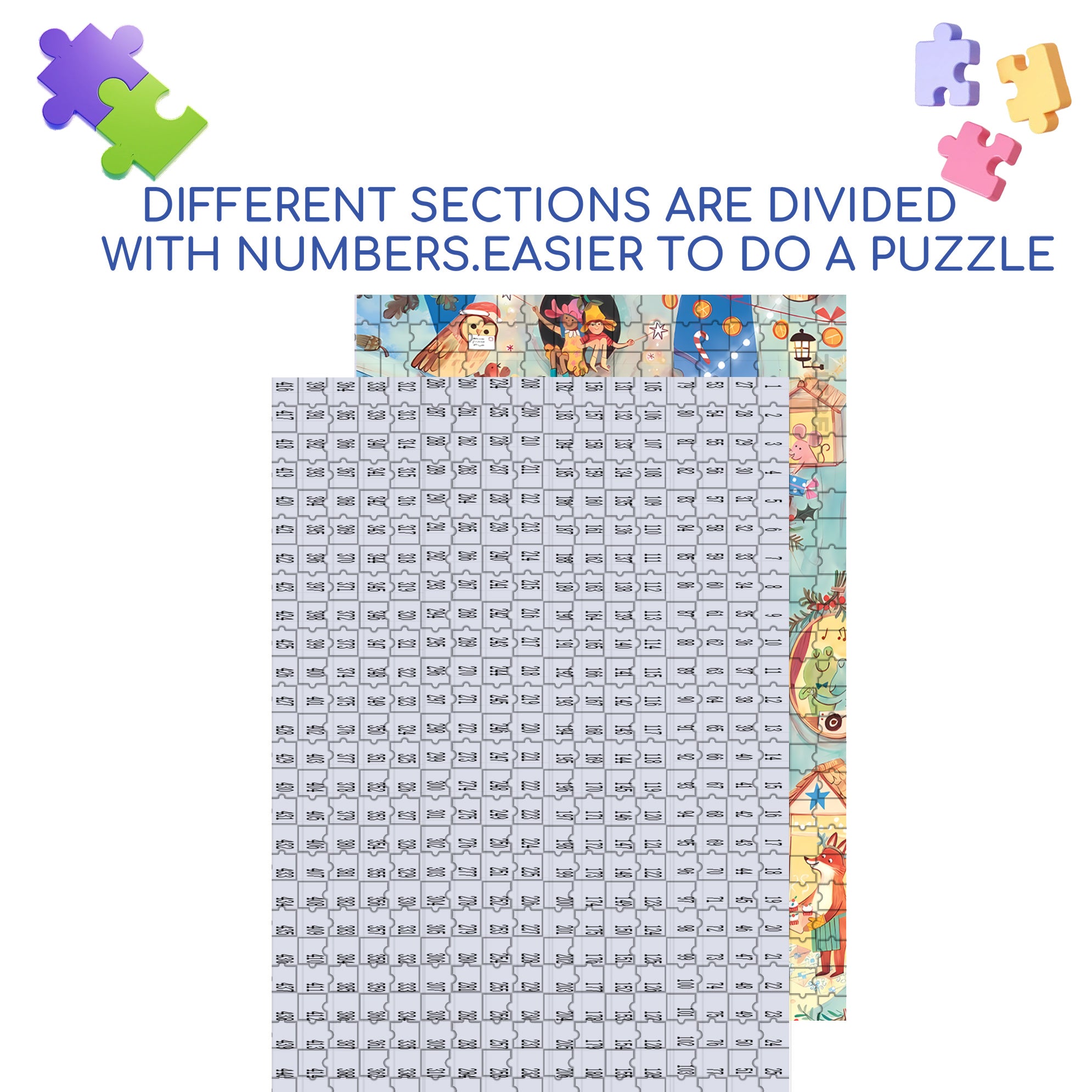Animals' Party 500pcs/1000pcs Jigsaw Puzzle, Scratch-Resistant, Interactive Family Game & Brain-Boosting DIY Decor, Perfect for Halloween, Christmas & New Year Gifts, Family Puzzle Game