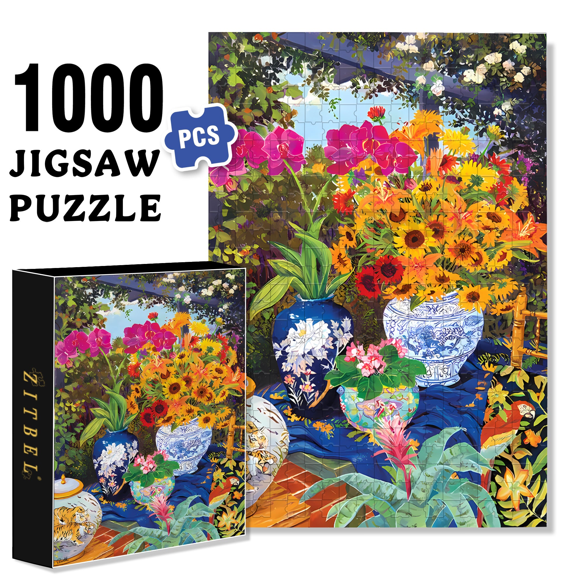 Beautiful 500pcs/1000pcs Jigsaw Puzzle, Scratch-Resistant, Interactive Family Game & Brain-Boosting DIY Decor, Perfect for Halloween, Christmas & New Year Gifts, Family Puzzle Game