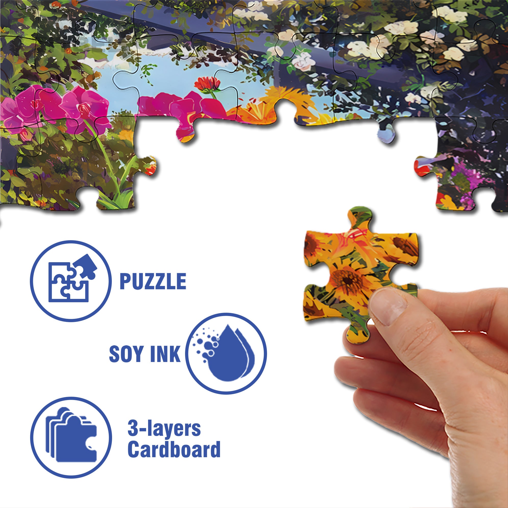 Beautiful 500pcs/1000pcs Jigsaw Puzzle, Scratch-Resistant, Interactive Family Game & Brain-Boosting DIY Decor, Perfect for Halloween, Christmas & New Year Gifts, Family Puzzle Game