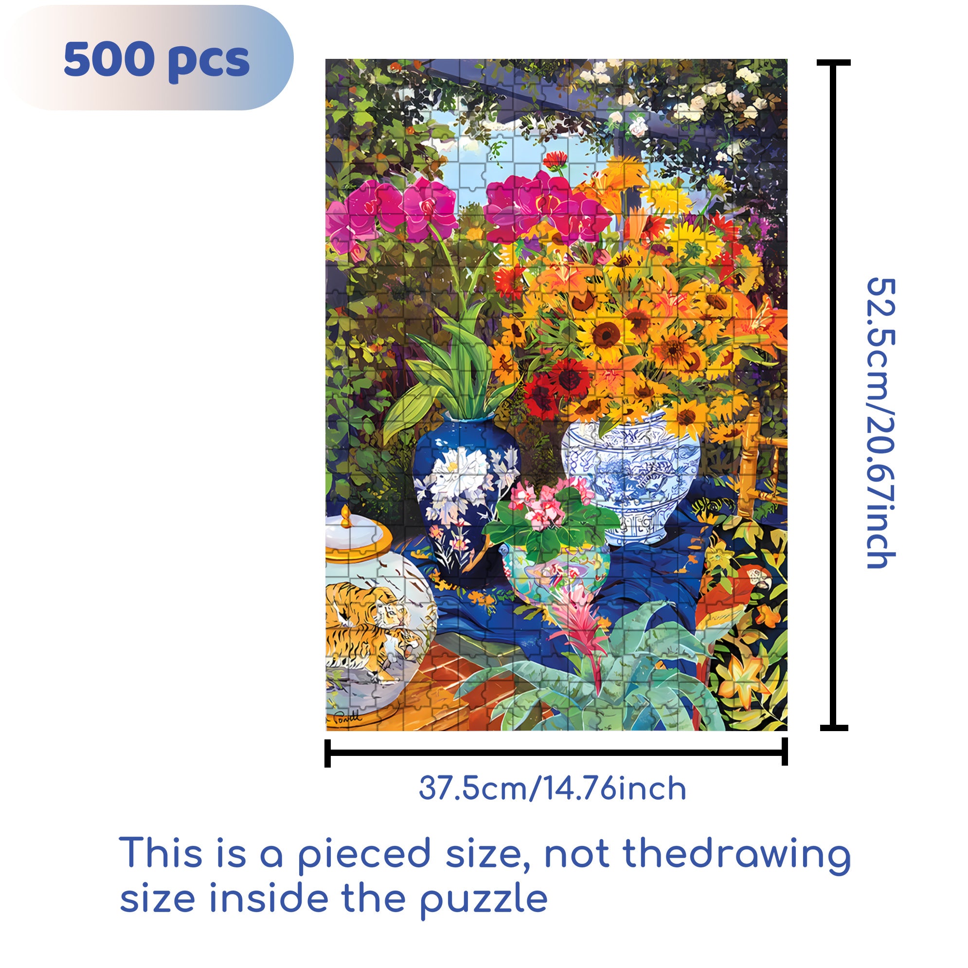 Beautiful 500pcs/1000pcs Jigsaw Puzzle, Scratch-Resistant, Interactive Family Game & Brain-Boosting DIY Decor, Perfect for Halloween, Christmas & New Year Gifts, Family Puzzle Game