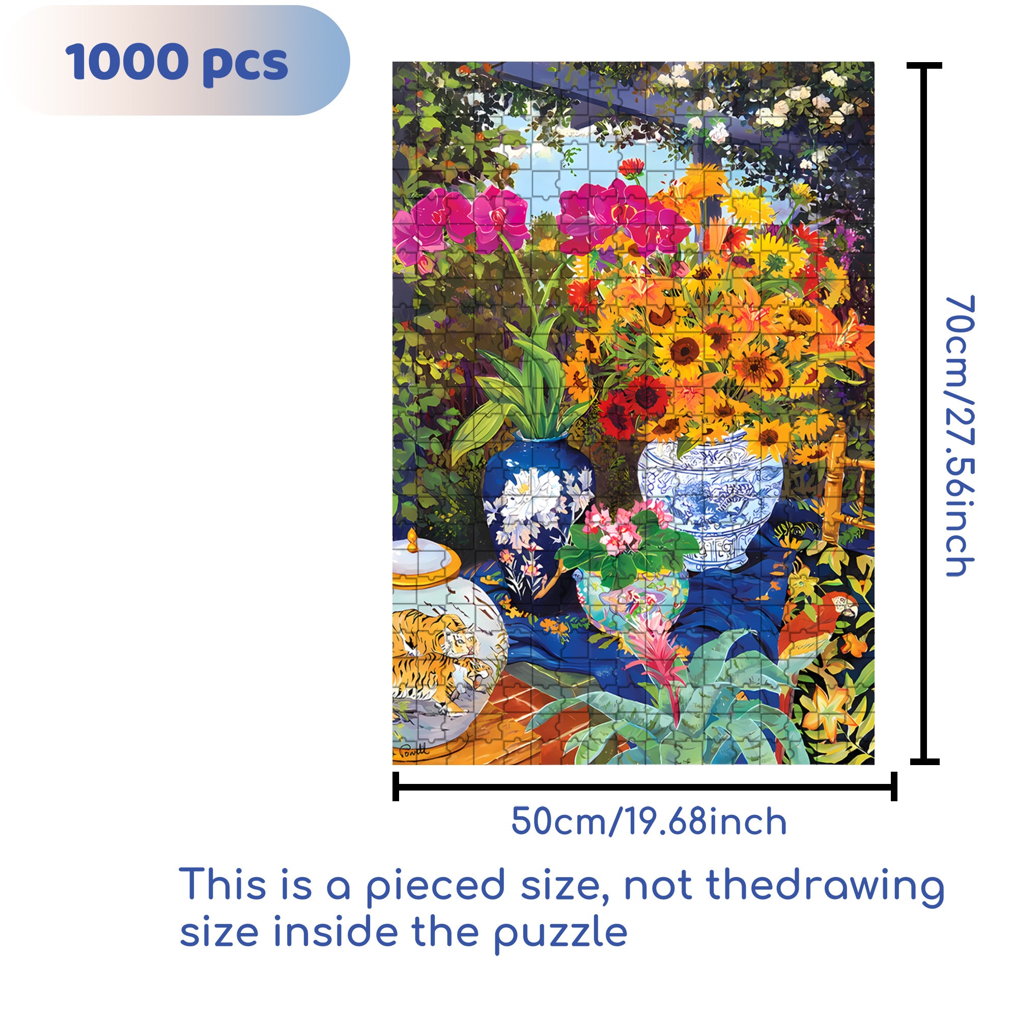 Beautiful 500pcs/1000pcs Jigsaw Puzzle, Scratch-Resistant, Interactive Family Game & Brain-Boosting DIY Decor, Perfect for Halloween, Christmas & New Year Gifts, Family Puzzle Game