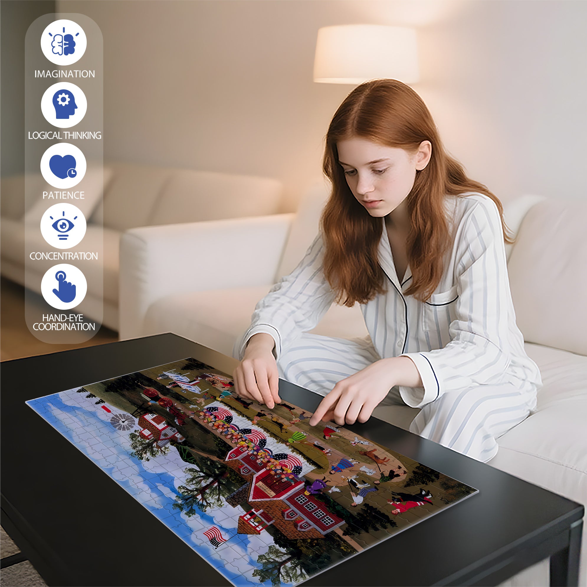 Best In Show 500pcs/1000pcs Jigsaw Puzzle, Scratch-Resistant, Interactive Family Game & Brain-Boosting DIY Decor, Perfect for Halloween, Christmas & New Year Gifts, Family Puzzle Game