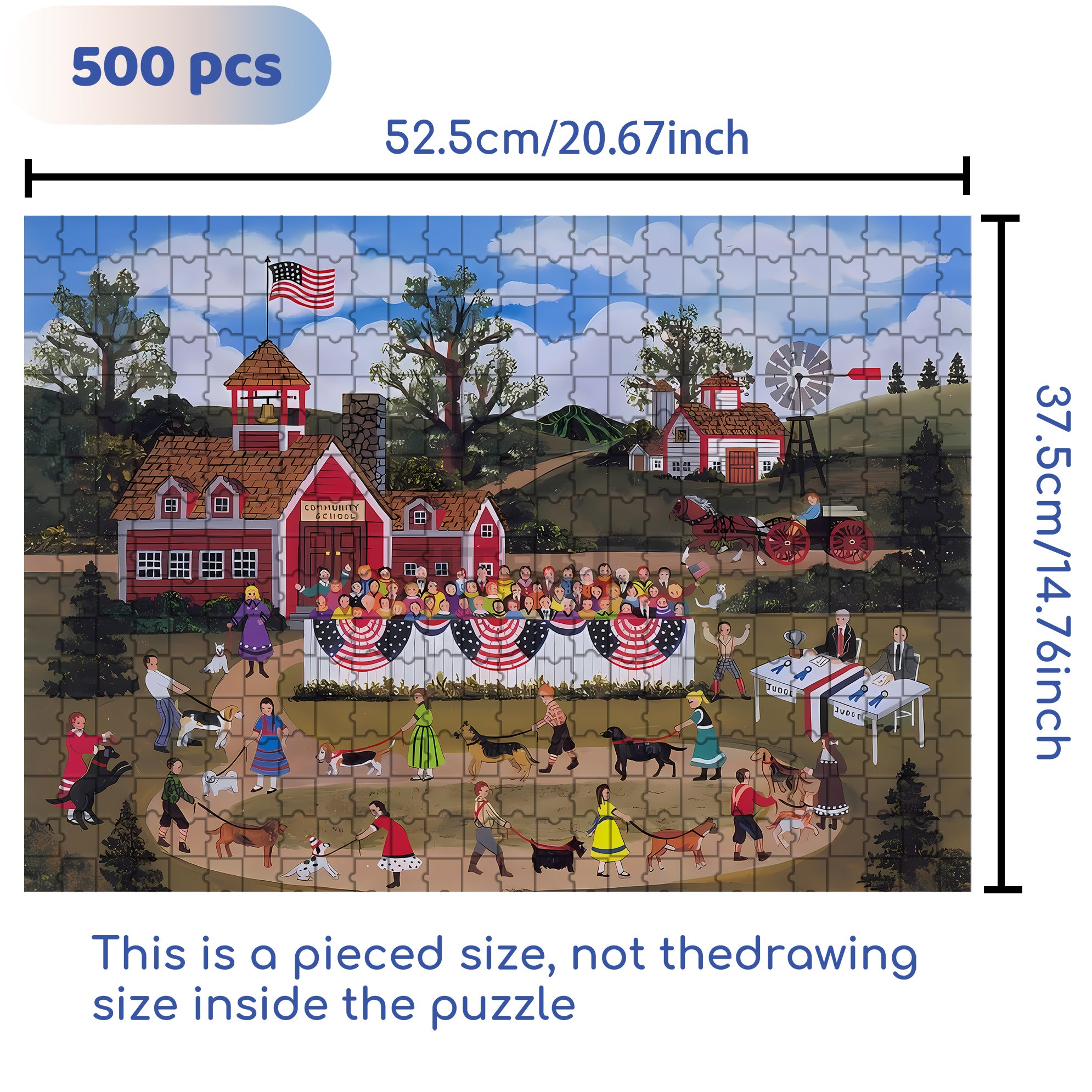 Best In Show 500pcs/1000pcs Jigsaw Puzzle, Scratch-Resistant, Interactive Family Game & Brain-Boosting DIY Decor, Perfect for Halloween, Christmas & New Year Gifts, Family Puzzle Game
