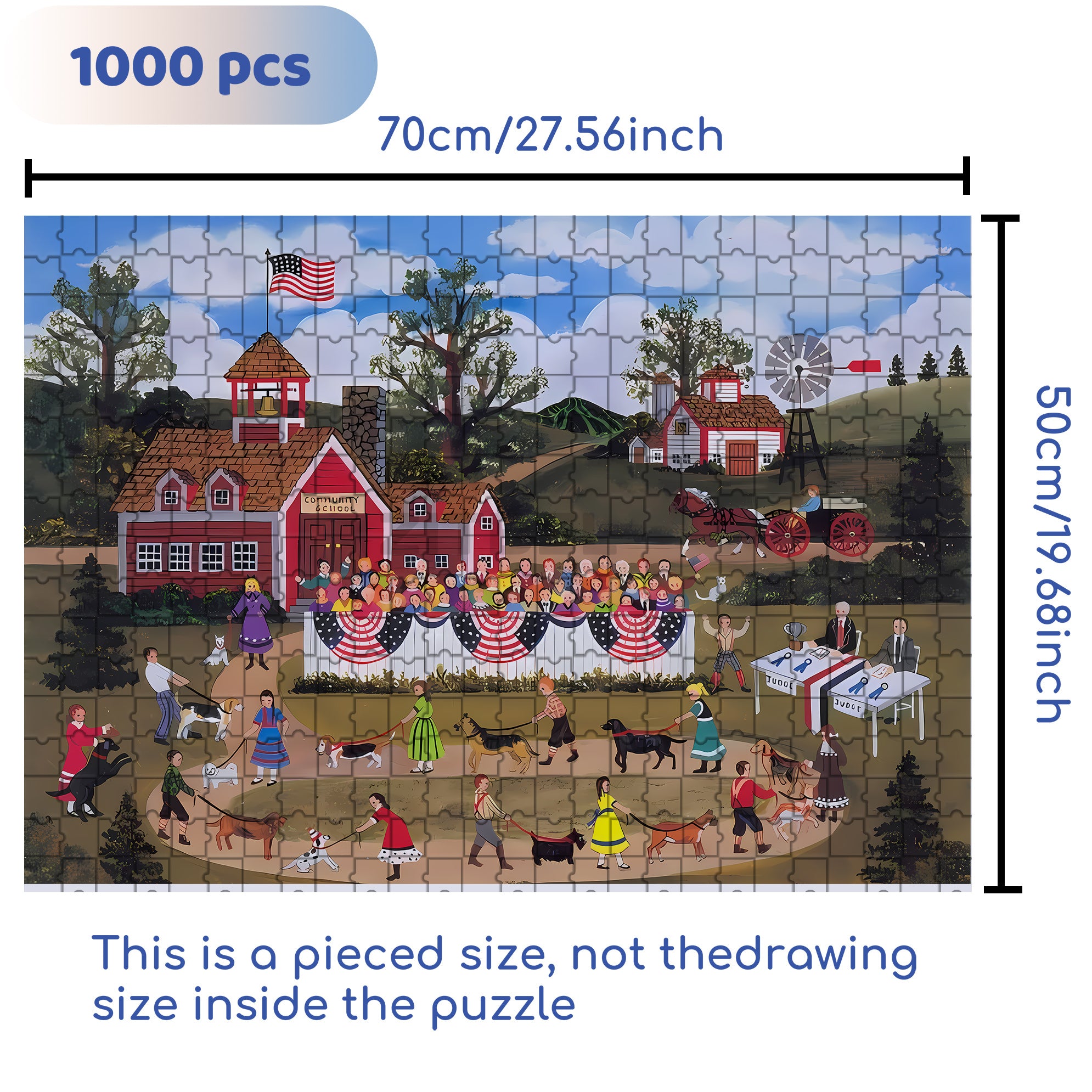 Best In Show 500pcs/1000pcs Jigsaw Puzzle, Scratch-Resistant, Interactive Family Game & Brain-Boosting DIY Decor, Perfect for Halloween, Christmas & New Year Gifts, Family Puzzle Game