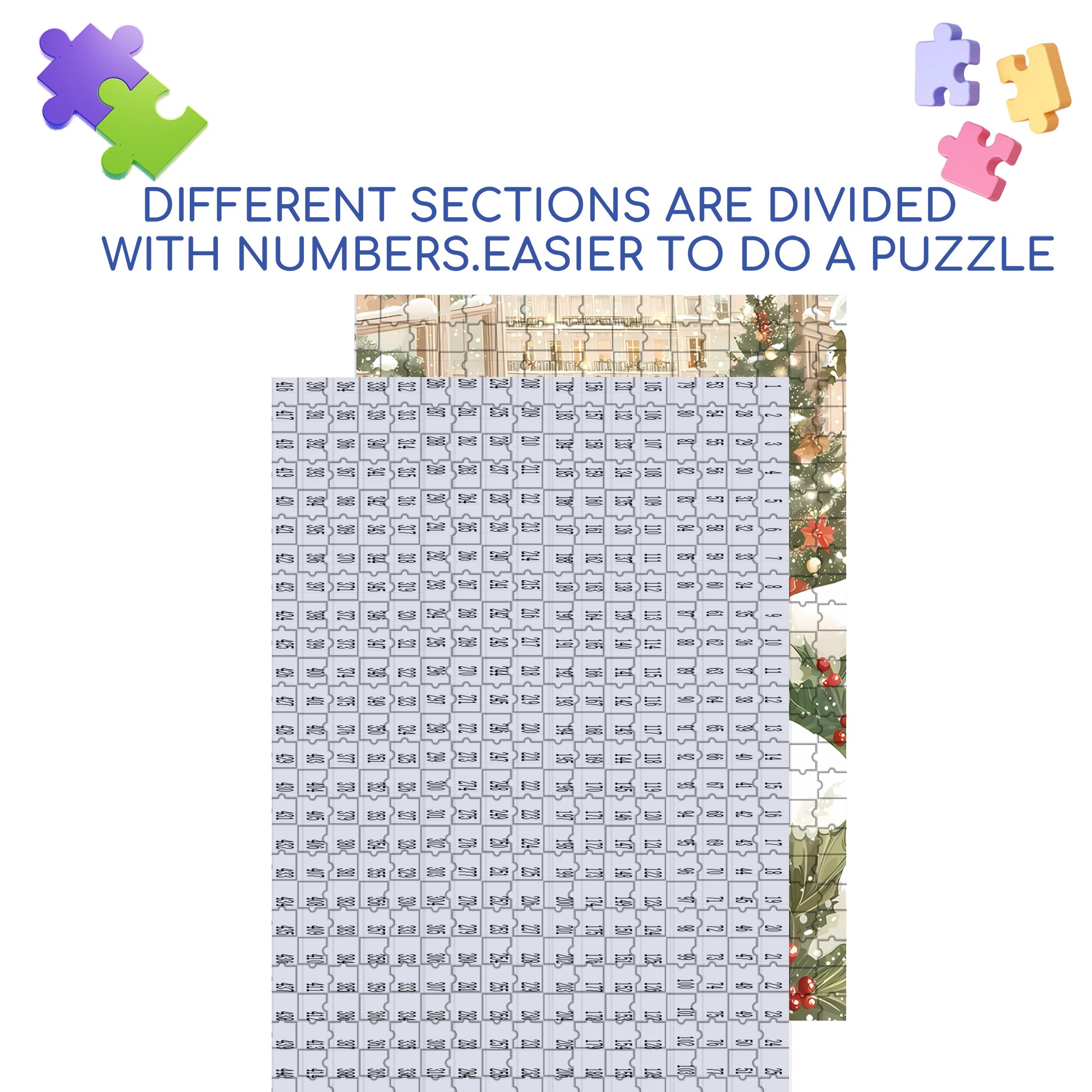 Christmas Coffee 500pcs/1000pcs Jigsaw Puzzle, Scratch-Resistant, Interactive Family Game & Brain-Boosting DIY Decor, Perfect for Halloween, Christmas & New Year Gifts, Family Puzzle Game