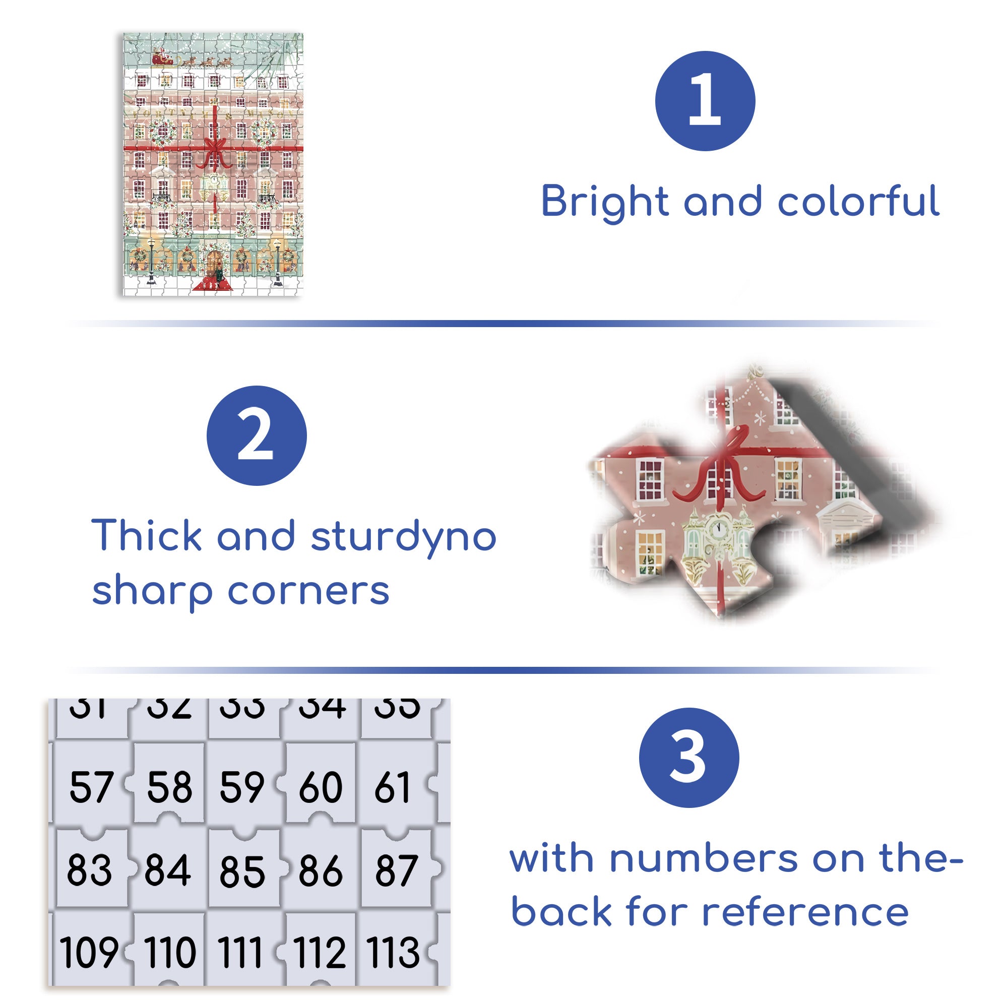 Christmas Hotel 500pcs/1000pcs Jigsaw Puzzle, Scratch-Resistant, Interactive Family Game & Brain-Boosting DIY Decor, Perfect for Halloween, Christmas & New Year Gifts, Family Puzzle Game