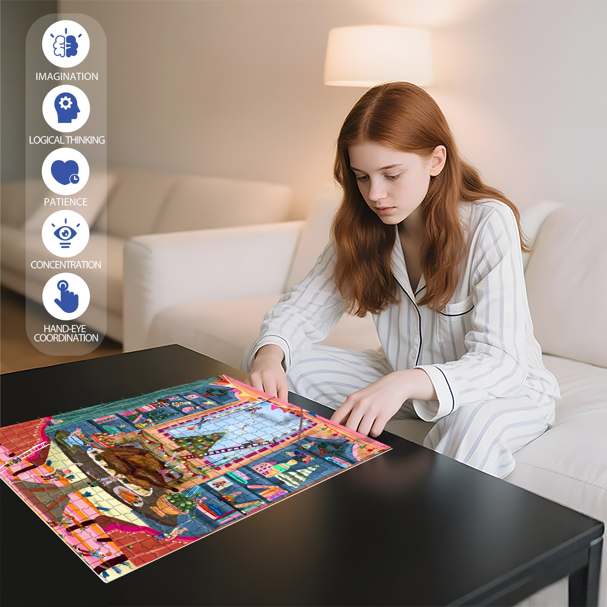 Christmas Turkey 500pcs/1000pcs Jigsaw Puzzle, Scratch-Resistant, Interactive Family Game & Brain-Boosting DIY Decor, Perfect for Halloween, Christmas & New Year Gifts, Family Puzzle Game