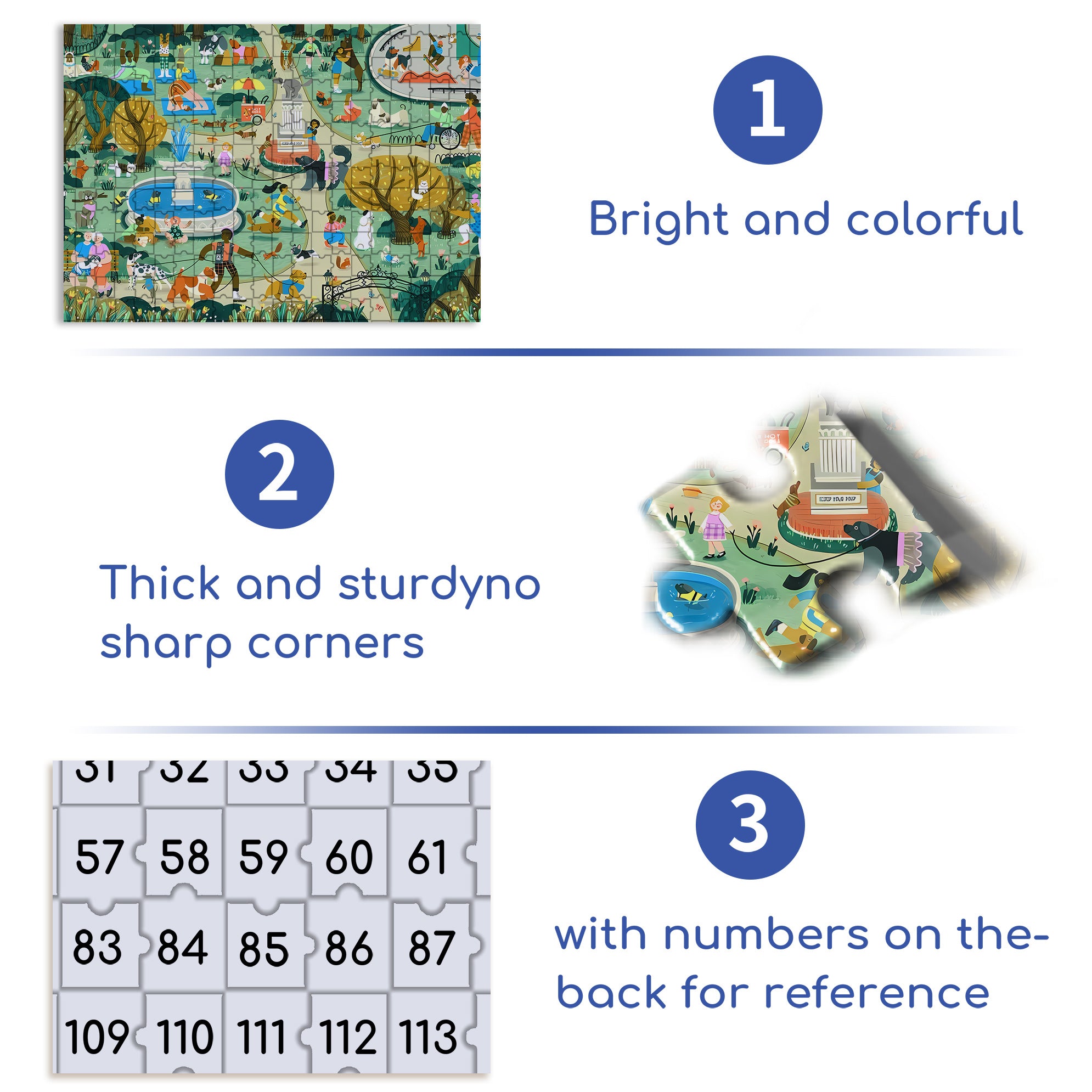 Dog Park 500pcs/1000pcs Jigsaw Puzzle, Scratch-Resistant, Interactive Family Game & Brain-Boosting DIY Decor, Perfect for Halloween, Christmas & New Year Gifts, Family Puzzle Game
