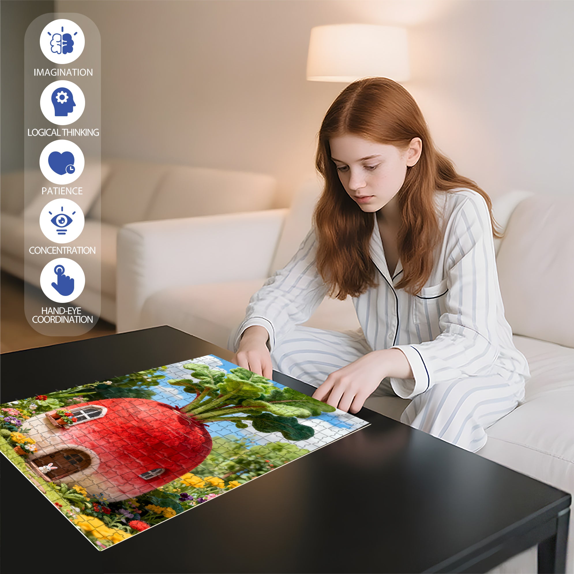 Easter Bunny 500pcs/1000pcs Jigsaw Puzzle, Scratch-Resistant, Interactive Family Game & Brain-Boosting DIY Decor, Perfect for Halloween, Christmas & New Year Gifts, Family Puzzle Game