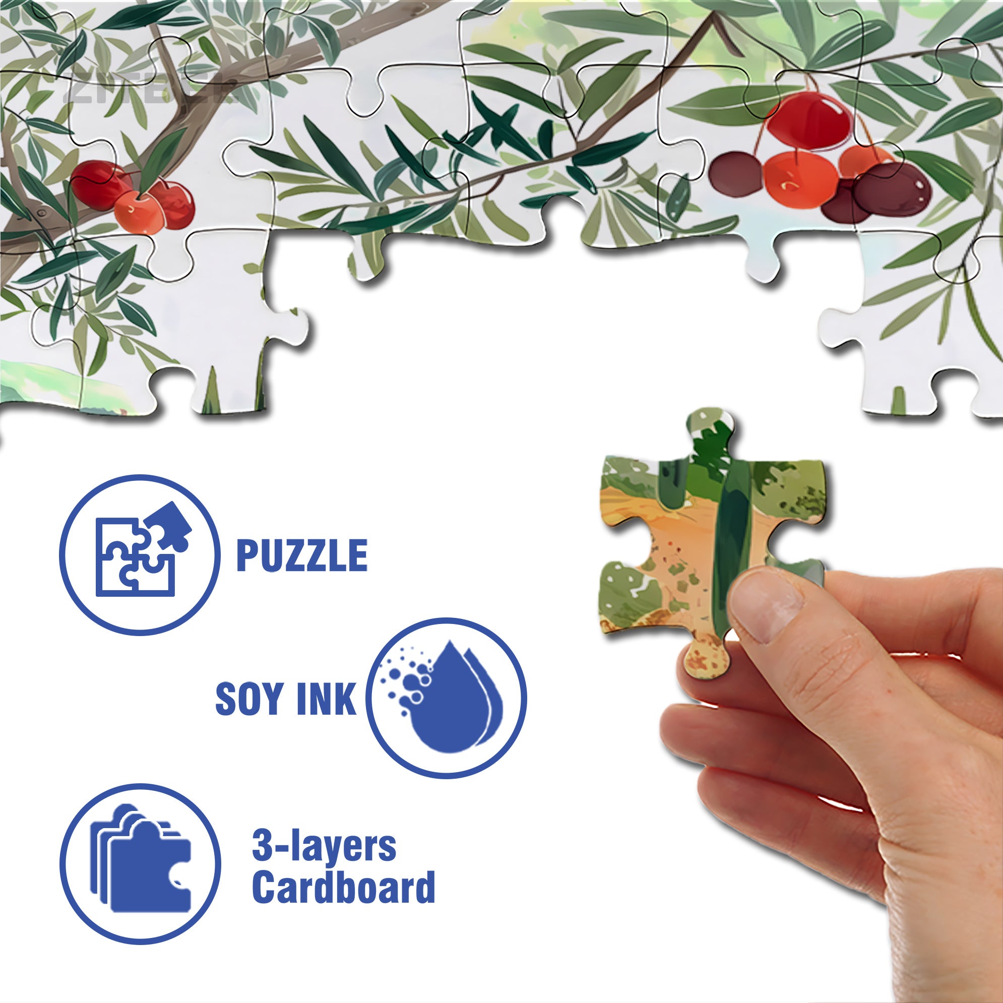 Enjoy A Peaceful Day 500pcs/1000pcs Jigsaw Puzzle, Scratch-Resistant, Interactive Family Game & Brain-Boosting DIY Decor, Perfect for Halloween, Christmas & New Year Gifts, Family Puzzle Game