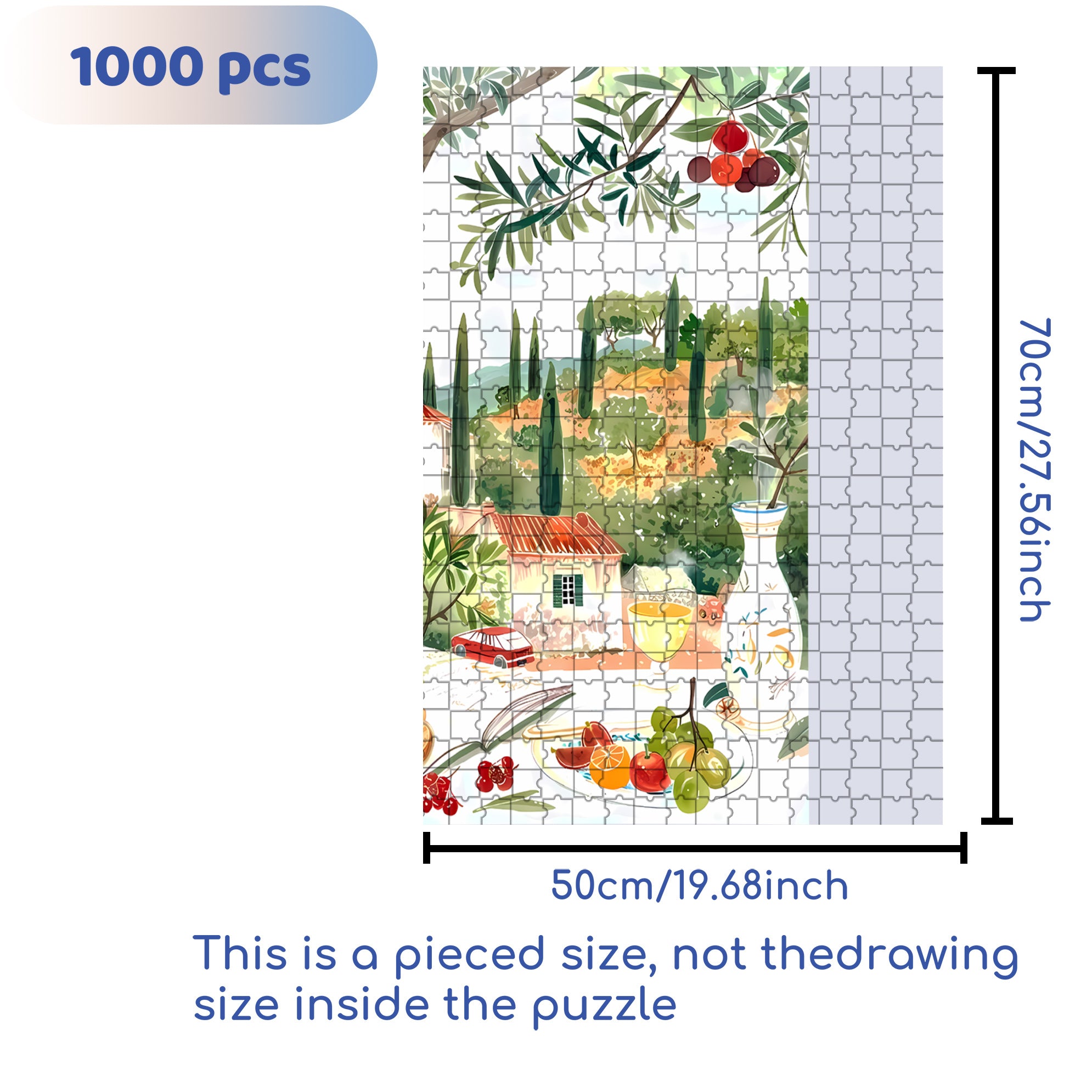 Enjoy A Peaceful Day 500pcs/1000pcs Jigsaw Puzzle, Scratch-Resistant, Interactive Family Game & Brain-Boosting DIY Decor, Perfect for Halloween, Christmas & New Year Gifts, Family Puzzle Game