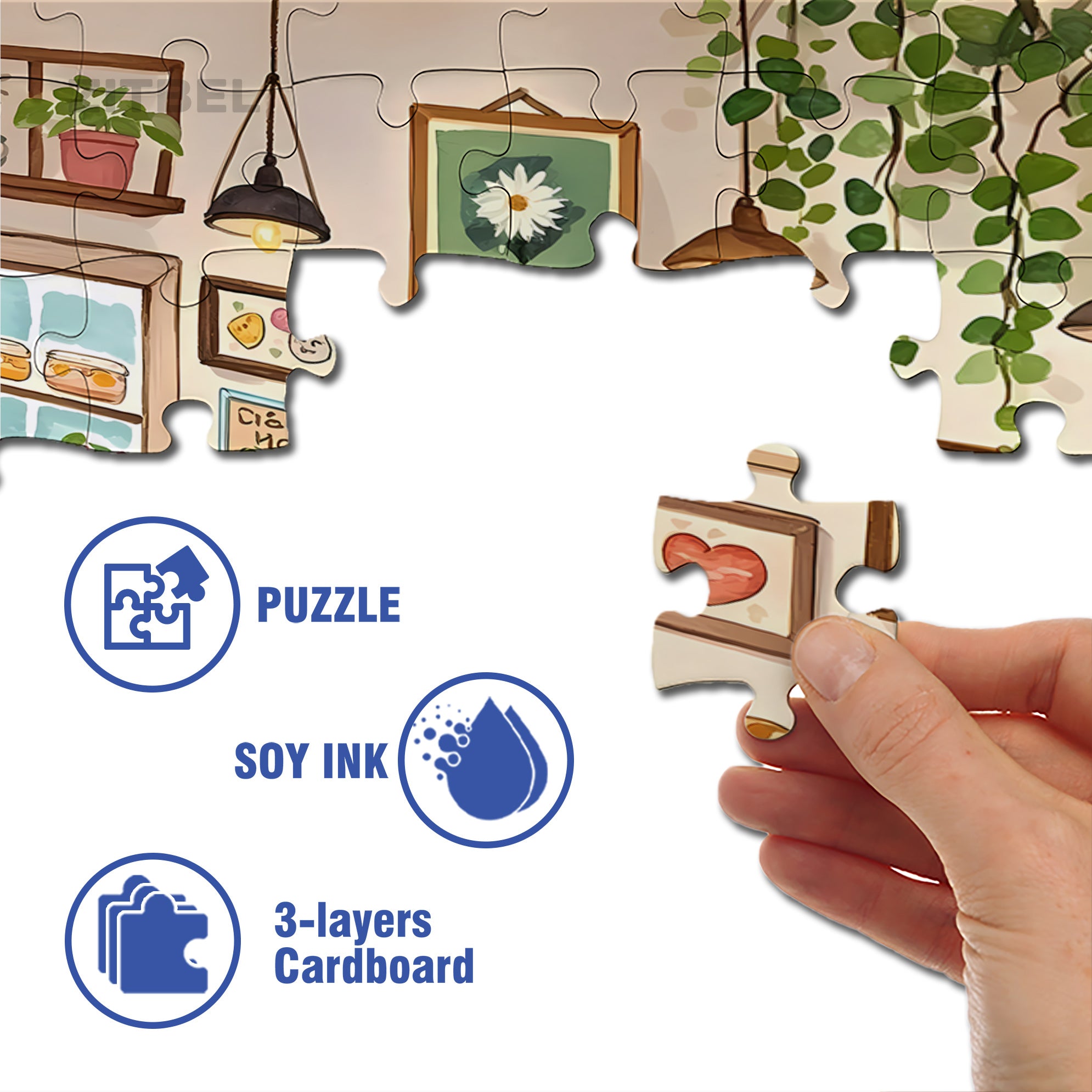 Gina's Bakery 500pcs/1000pcs Jigsaw Puzzle, Scratch-Resistant, Interactive Family Game & Brain-Boosting DIY Decor, Perfect for Halloween, Christmas & New Year Gifts, Family Puzzle Game