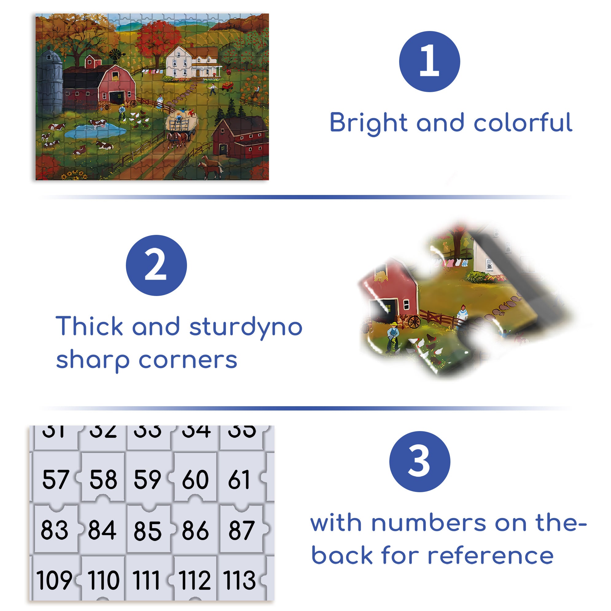 Grandpa's Farm 500pcs/1000pcs Jigsaw Puzzle, Scratch-Resistant, Interactive Family Game & Brain-Boosting DIY Decor, Perfect for Halloween, Christmas & New Year Gifts, Family Puzzle Game