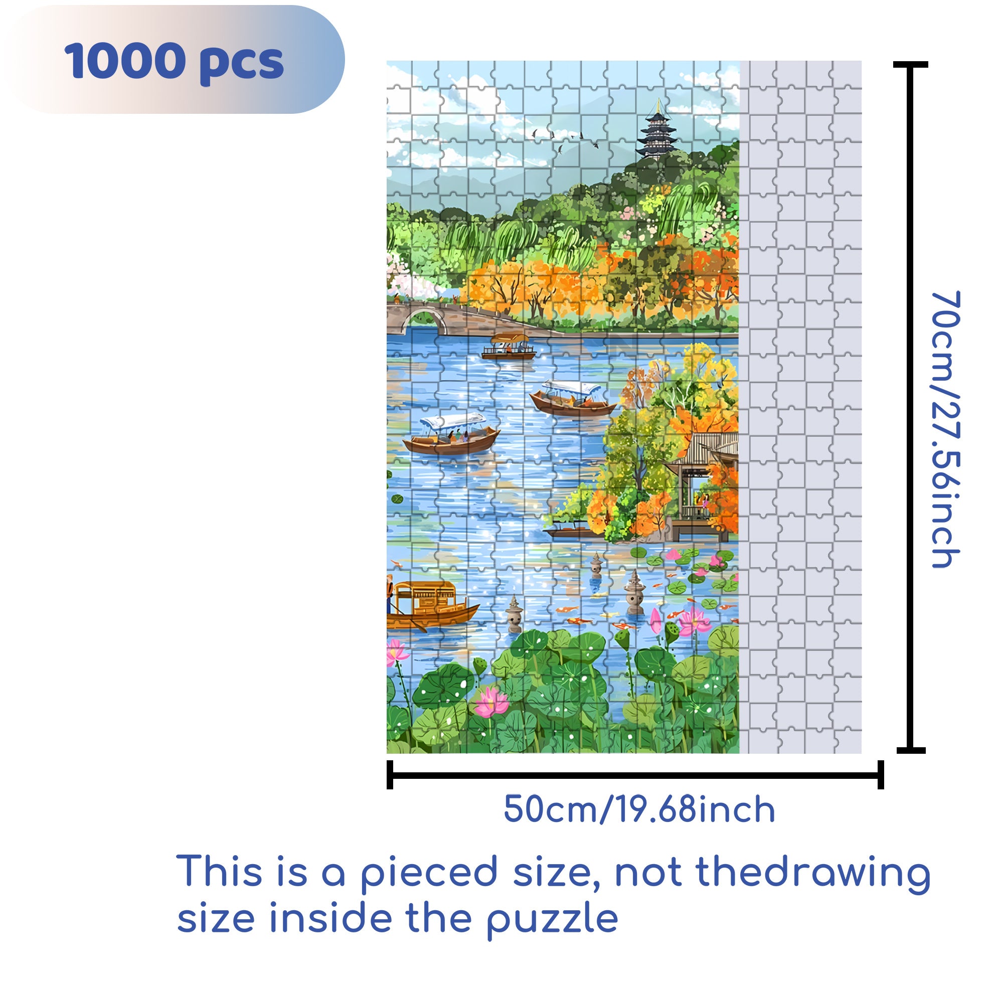 Hangzhou 500pcs/1000pcs Jigsaw Puzzle, Scratch-Resistant, Interactive Family Game & Brain-Boosting DIY Decor, Perfect for Halloween, Christmas & New Year Gifts, Family Puzzle Game