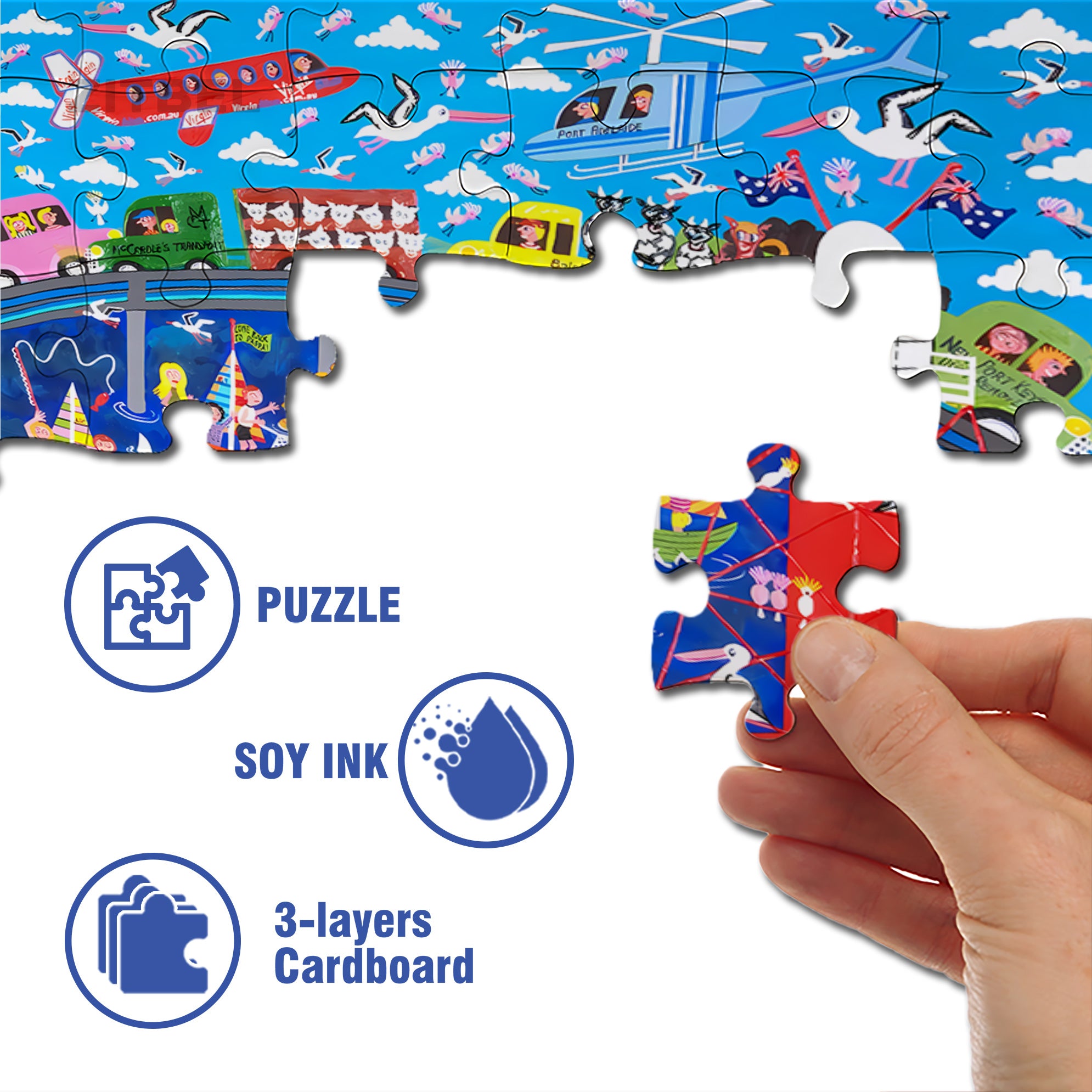 Happy City 500pcs/1000pcs Jigsaw Puzzle, Scratch-Resistant, Interactive Family Game & Brain-Boosting DIY Decor, Perfect for Halloween, Christmas & New Year Gifts, Family Puzzle Game