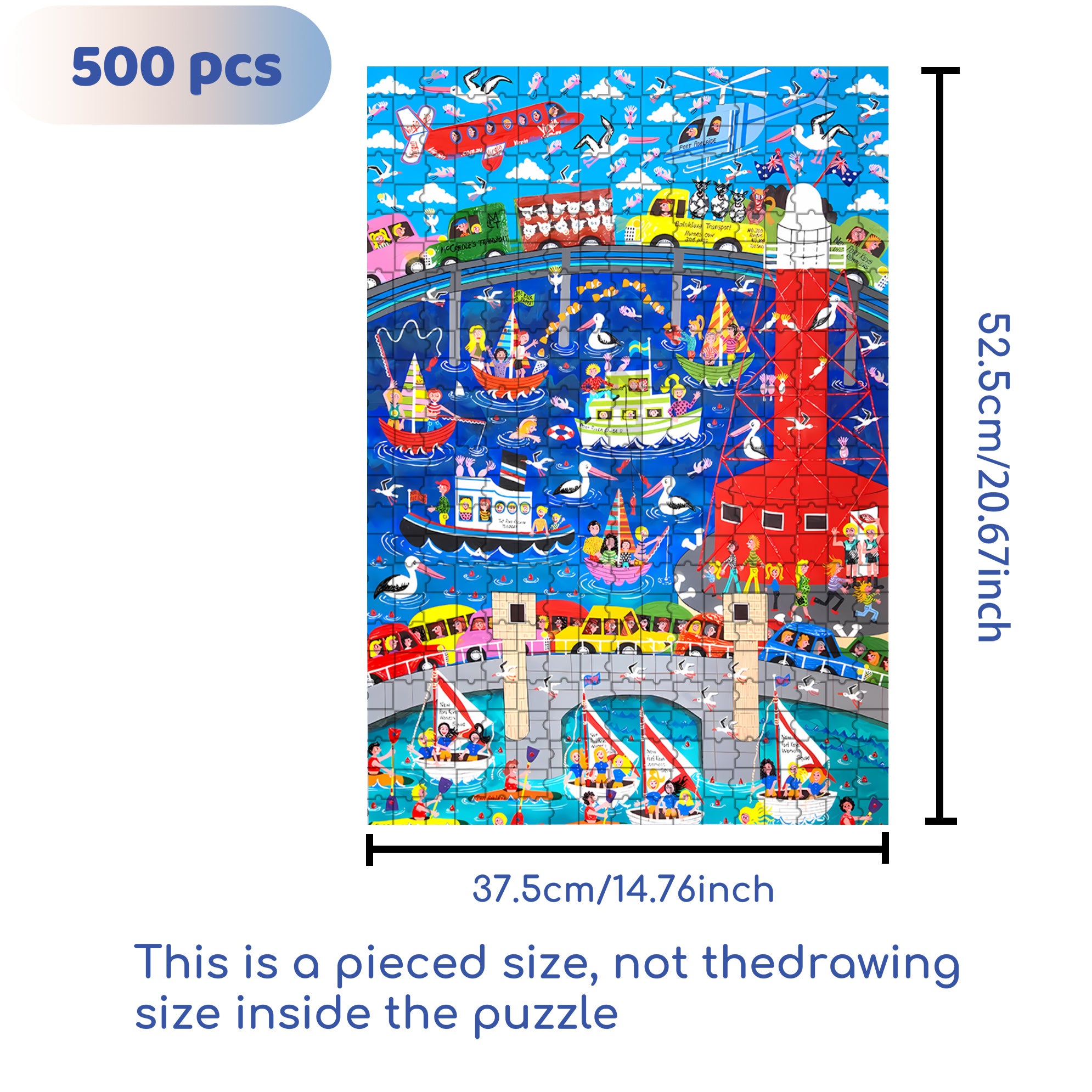 Happy City 500pcs/1000pcs Jigsaw Puzzle, Scratch-Resistant, Interactive Family Game & Brain-Boosting DIY Decor, Perfect for Halloween, Christmas & New Year Gifts, Family Puzzle Game