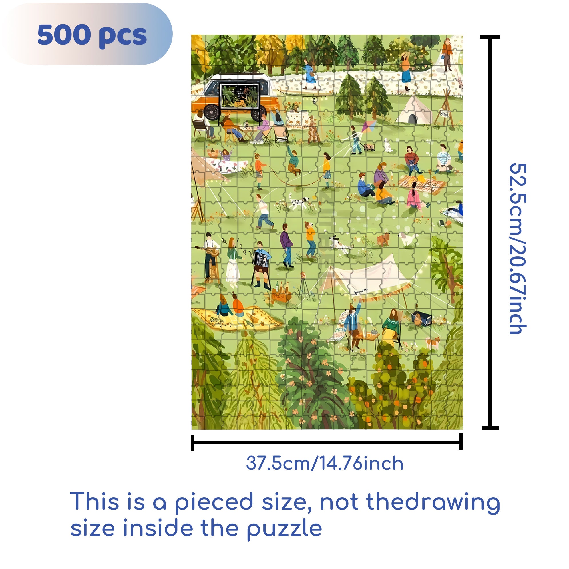 Happy Weekend 500pcs/1000pcs Jigsaw Puzzle, Scratch-Resistant, Interactive Family Game & Brain-Boosting DIY Decor, Perfect for Halloween, Christmas & New Year Gifts, Family Puzzle Game