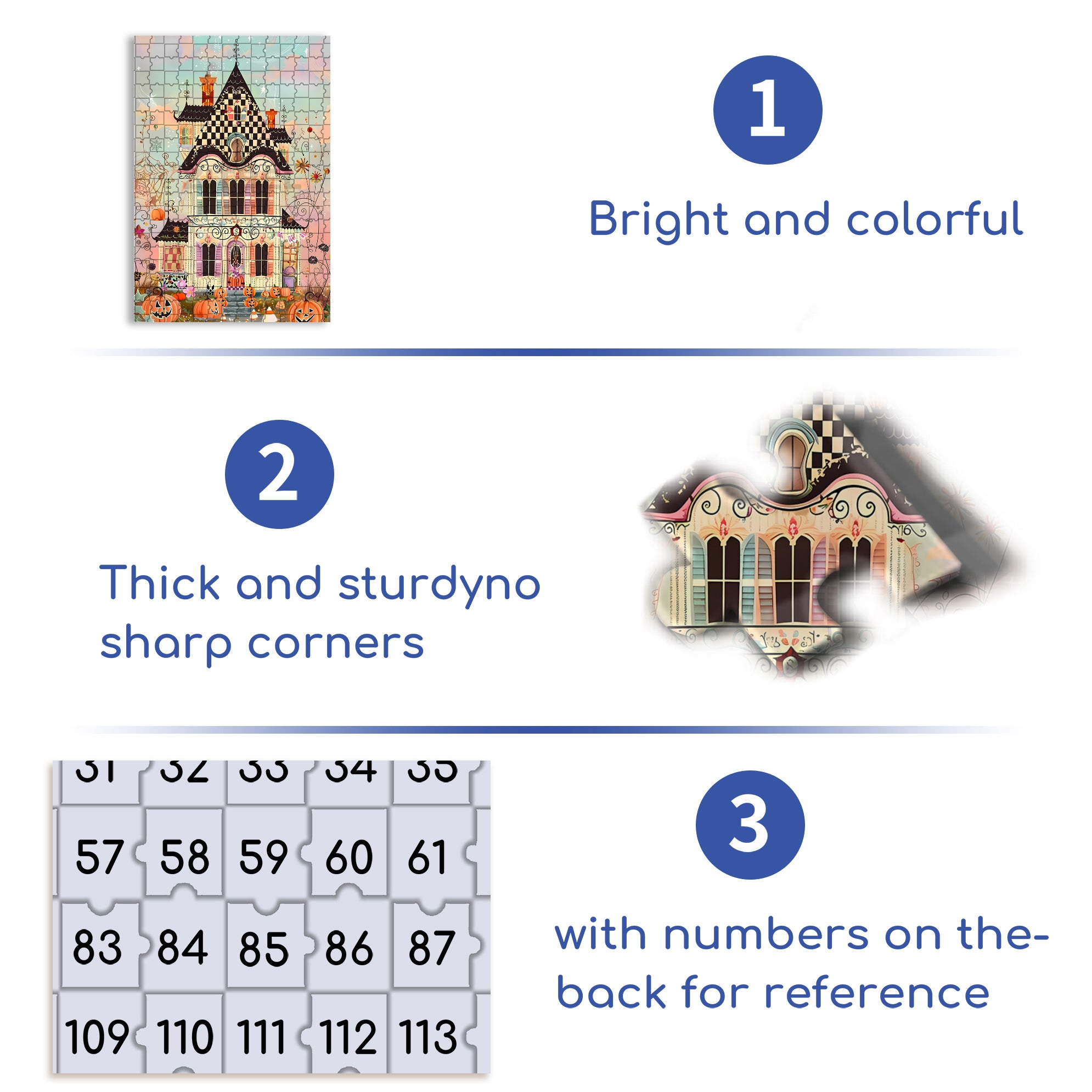 Haunted House   500pcs/1000pcs Jigsaw Puzzle, Scratch-Resistant, Interactive Family Game & Brain-Boosting DIY Decor, Perfect for Halloween, Christmas & New Year Gifts, Family Puzzle Game
