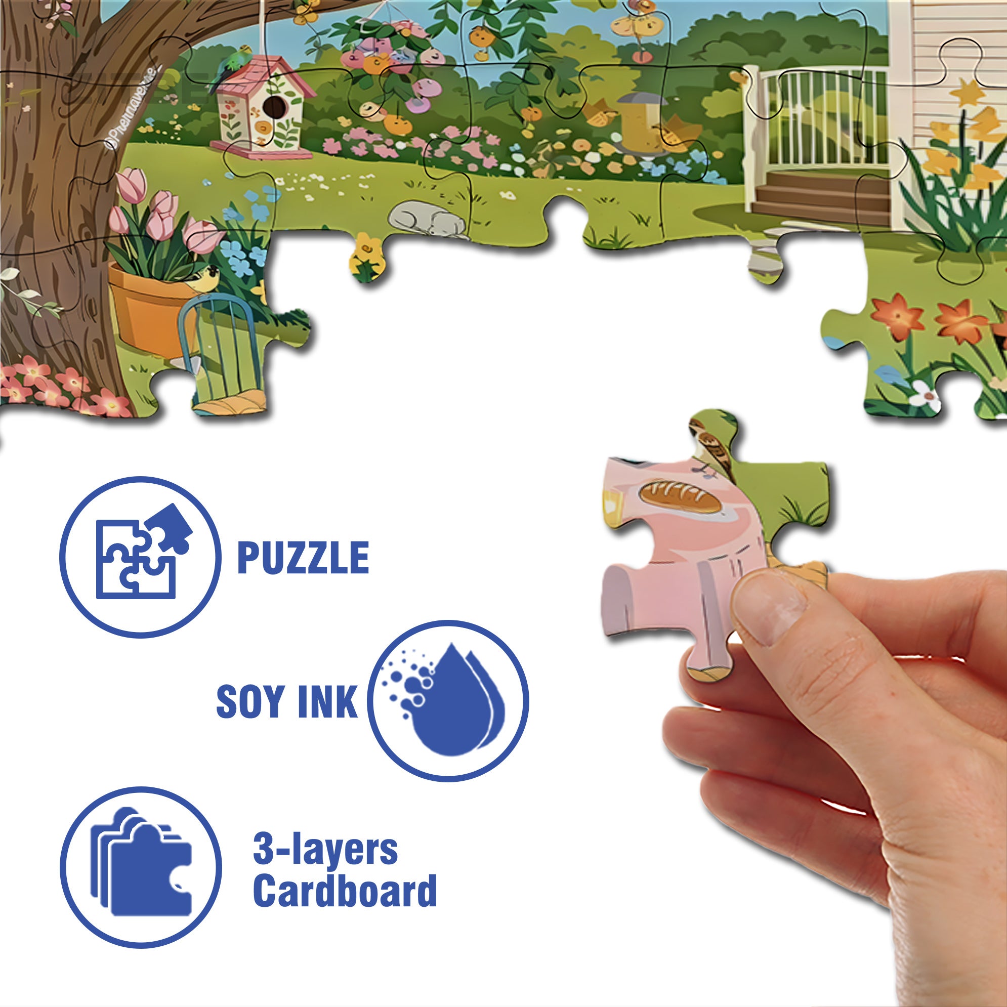 Hello Spring 500pcs/1000pcs Jigsaw Puzzle, Scratch-Resistant, Interactive Family Game & Brain-Boosting DIY Decor, Perfect for Halloween, Christmas & New Year Gifts, Family Puzzle Game