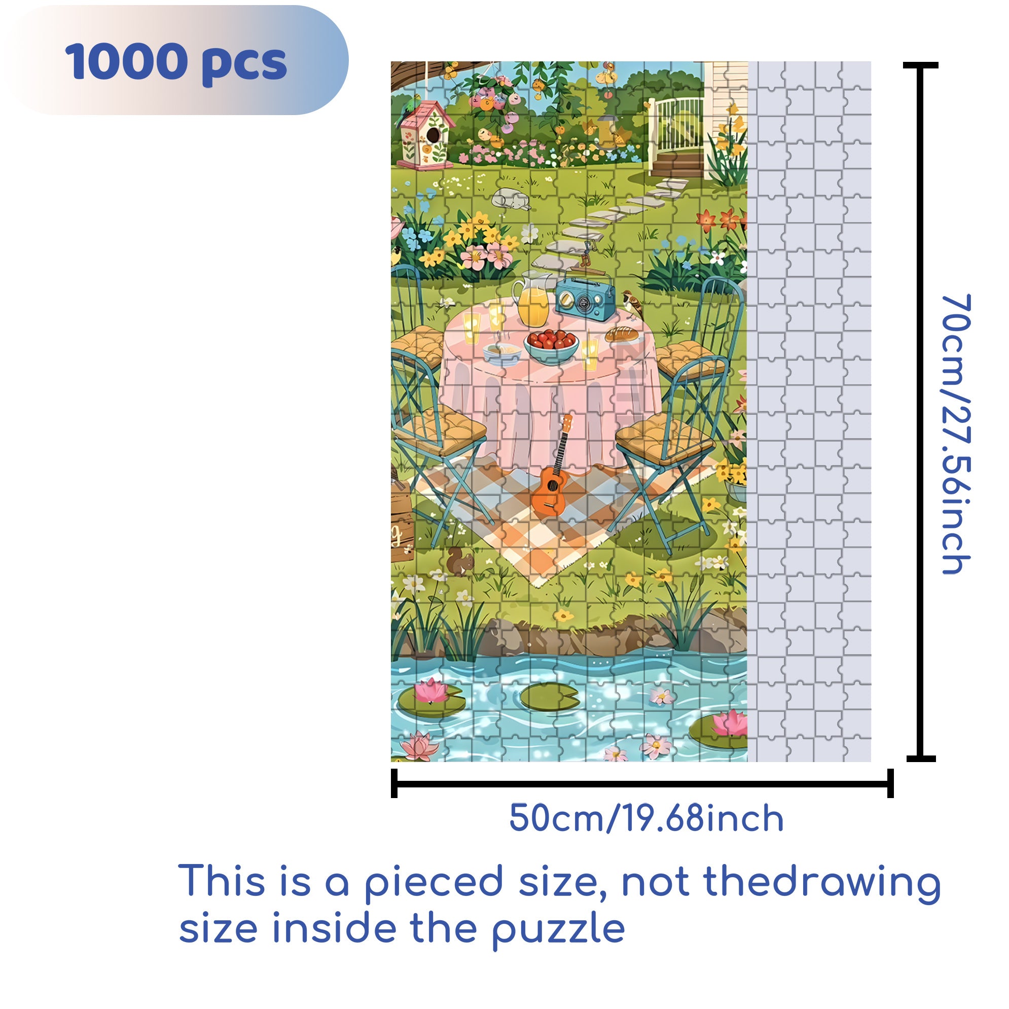 Hello Spring 500pcs/1000pcs Jigsaw Puzzle, Scratch-Resistant, Interactive Family Game & Brain-Boosting DIY Decor, Perfect for Halloween, Christmas & New Year Gifts, Family Puzzle Game