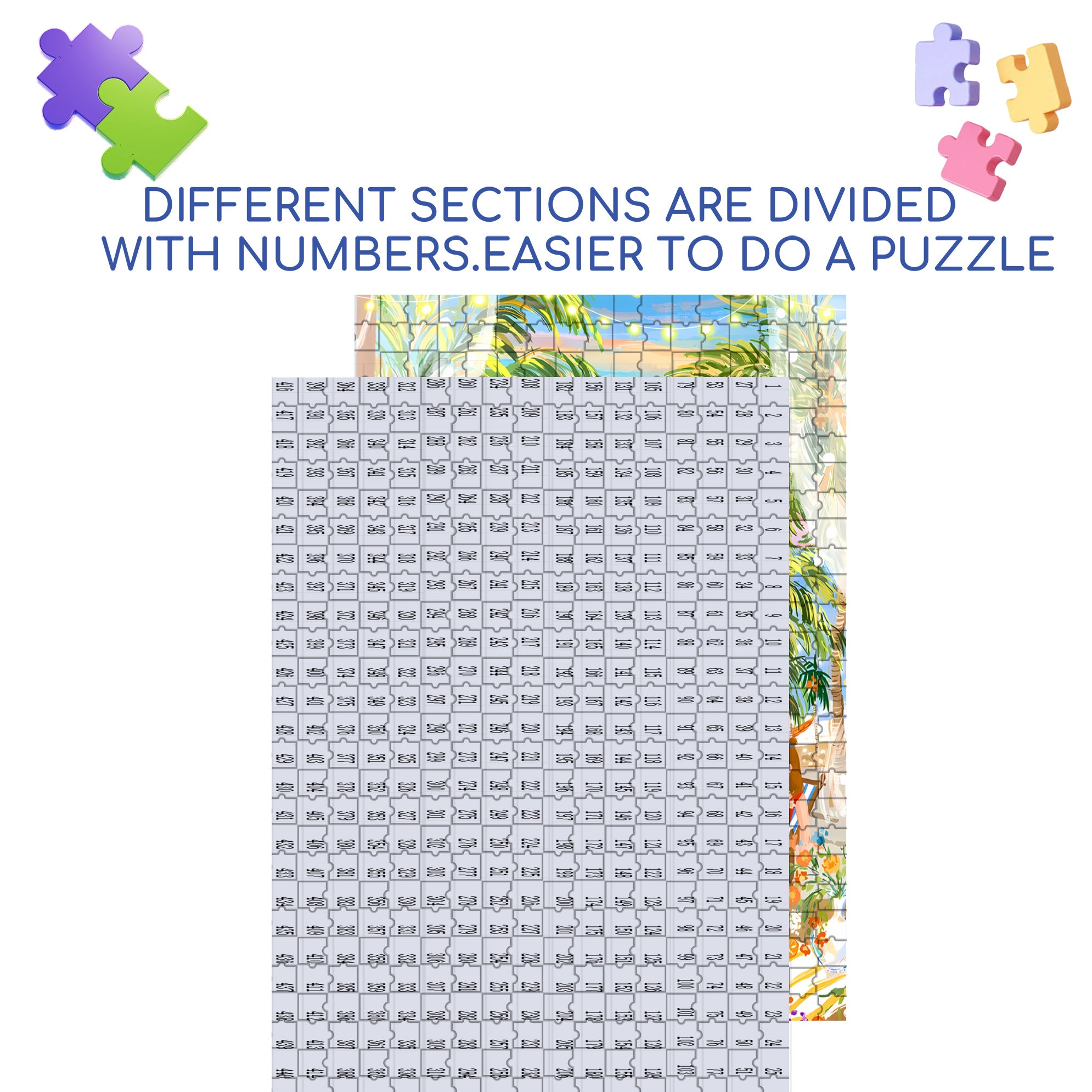 Hello The Sea 500pcs/1000pcs Jigsaw Puzzle, Scratch-Resistant, Interactive Family Game & Brain-Boosting DIY Decor, Perfect for Halloween, Christmas & New Year Gifts, Family Puzzle Game