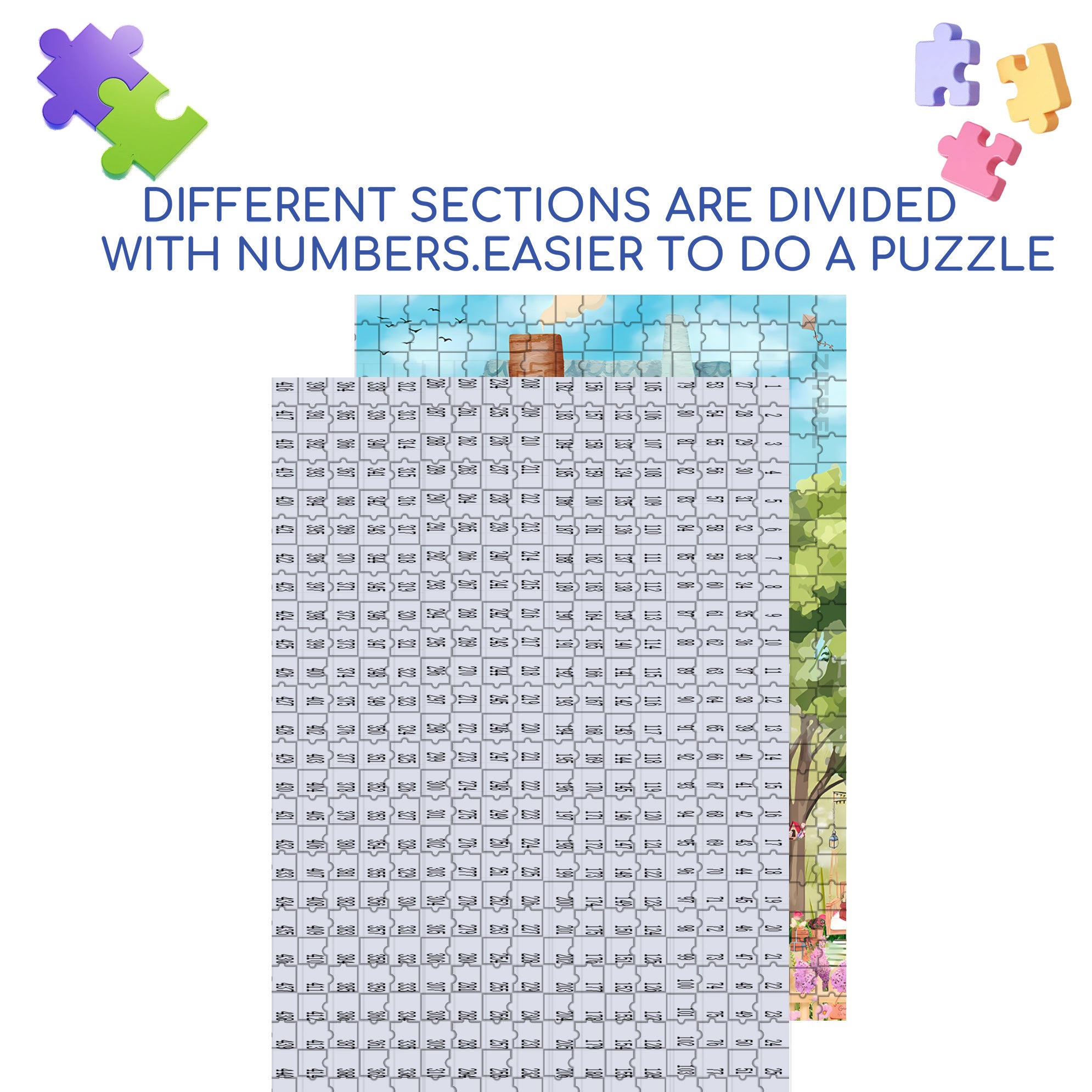 Home 500pcs/1000pcs Jigsaw Puzzle, Scratch-Resistant, Interactive Family Game & Brain-Boosting DIY Decor, Perfect for Halloween, Christmas & New Year Gifts, Family Puzzle Game