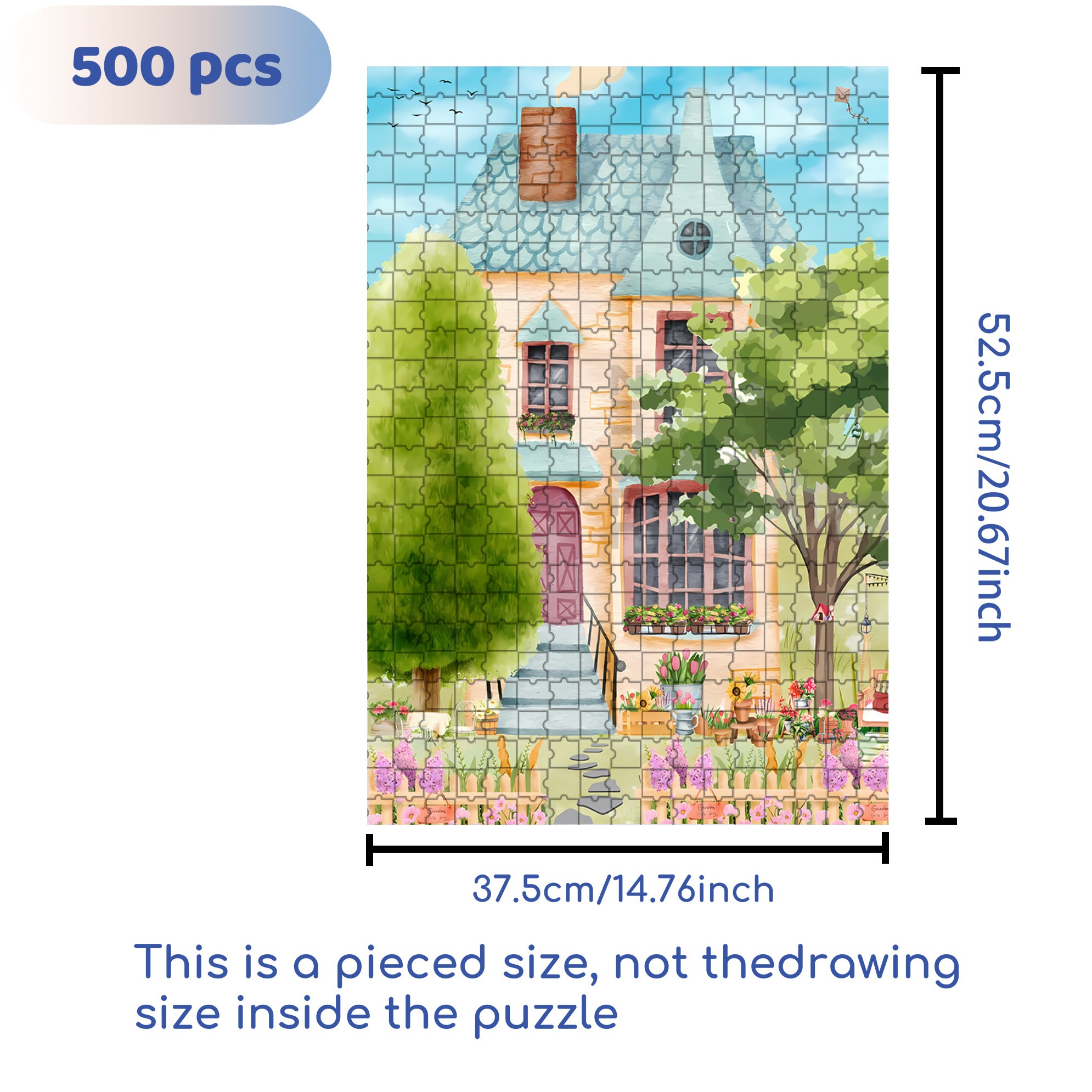 Home 500pcs/1000pcs Jigsaw Puzzle, Scratch-Resistant, Interactive Family Game & Brain-Boosting DIY Decor, Perfect for Halloween, Christmas & New Year Gifts, Family Puzzle Game