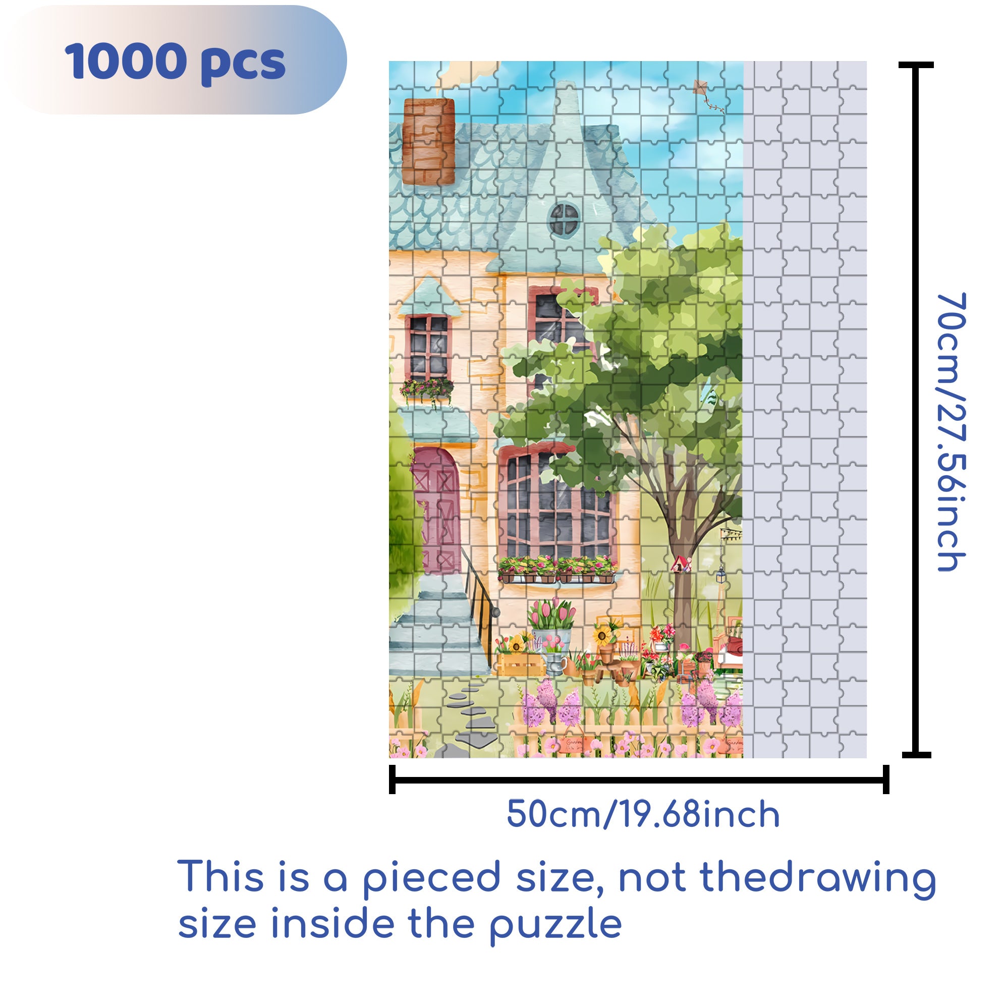 Home 500pcs/1000pcs Jigsaw Puzzle, Scratch-Resistant, Interactive Family Game & Brain-Boosting DIY Decor, Perfect for Halloween, Christmas & New Year Gifts, Family Puzzle Game