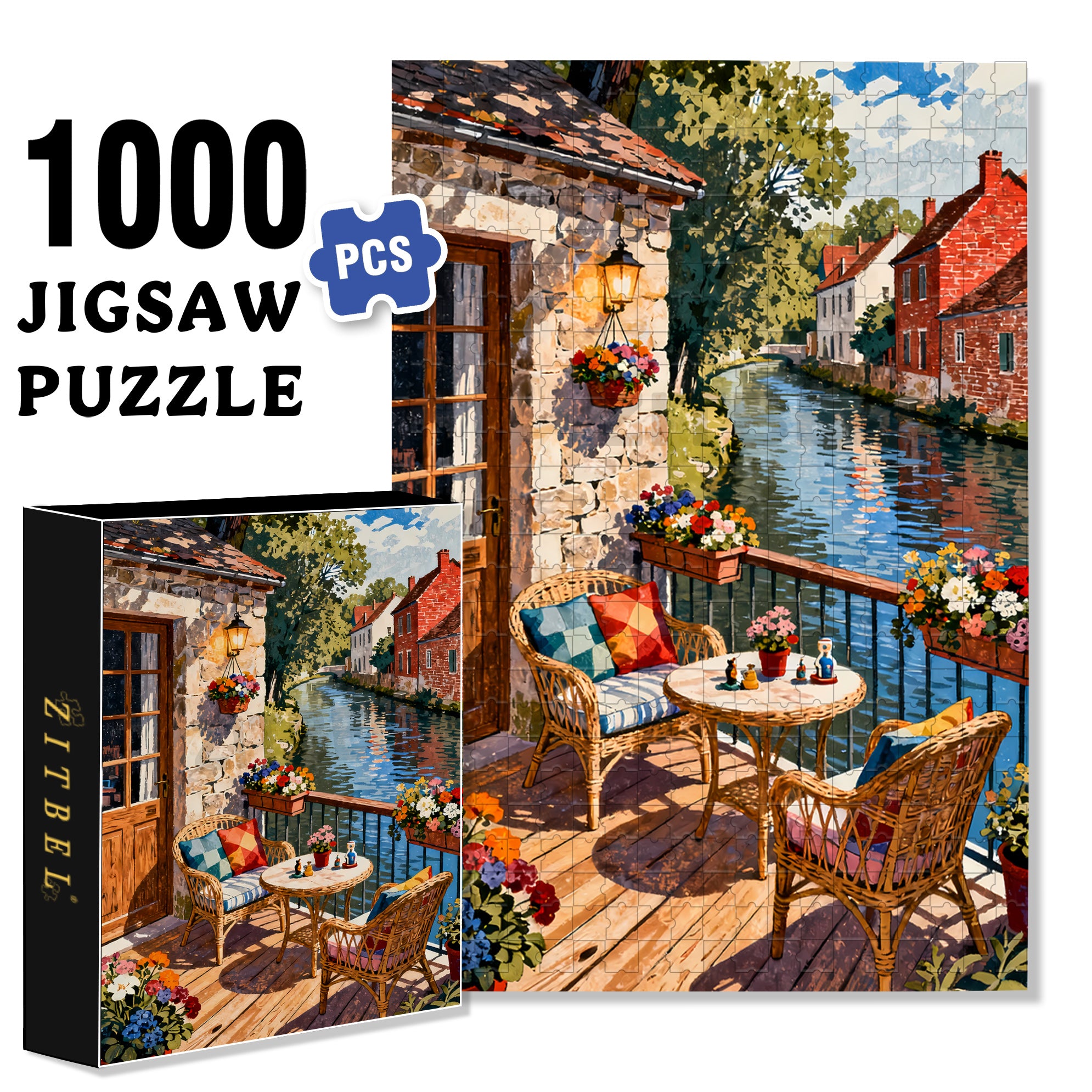 Miskolc's Morning 500pcs/1000pcs Jigsaw Puzzle, Scratch-Resistant, Interactive Family Game & Brain-Boosting DIY Decor, Perfect for Halloween, Christmas & New Year Gifts, Family Puzzle Game