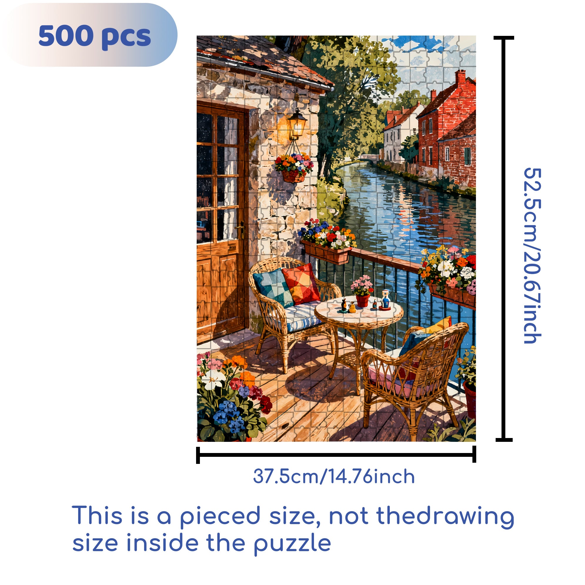Miskolc's Morning 500pcs/1000pcs Jigsaw Puzzle, Scratch-Resistant, Interactive Family Game & Brain-Boosting DIY Decor, Perfect for Halloween, Christmas & New Year Gifts, Family Puzzle Game