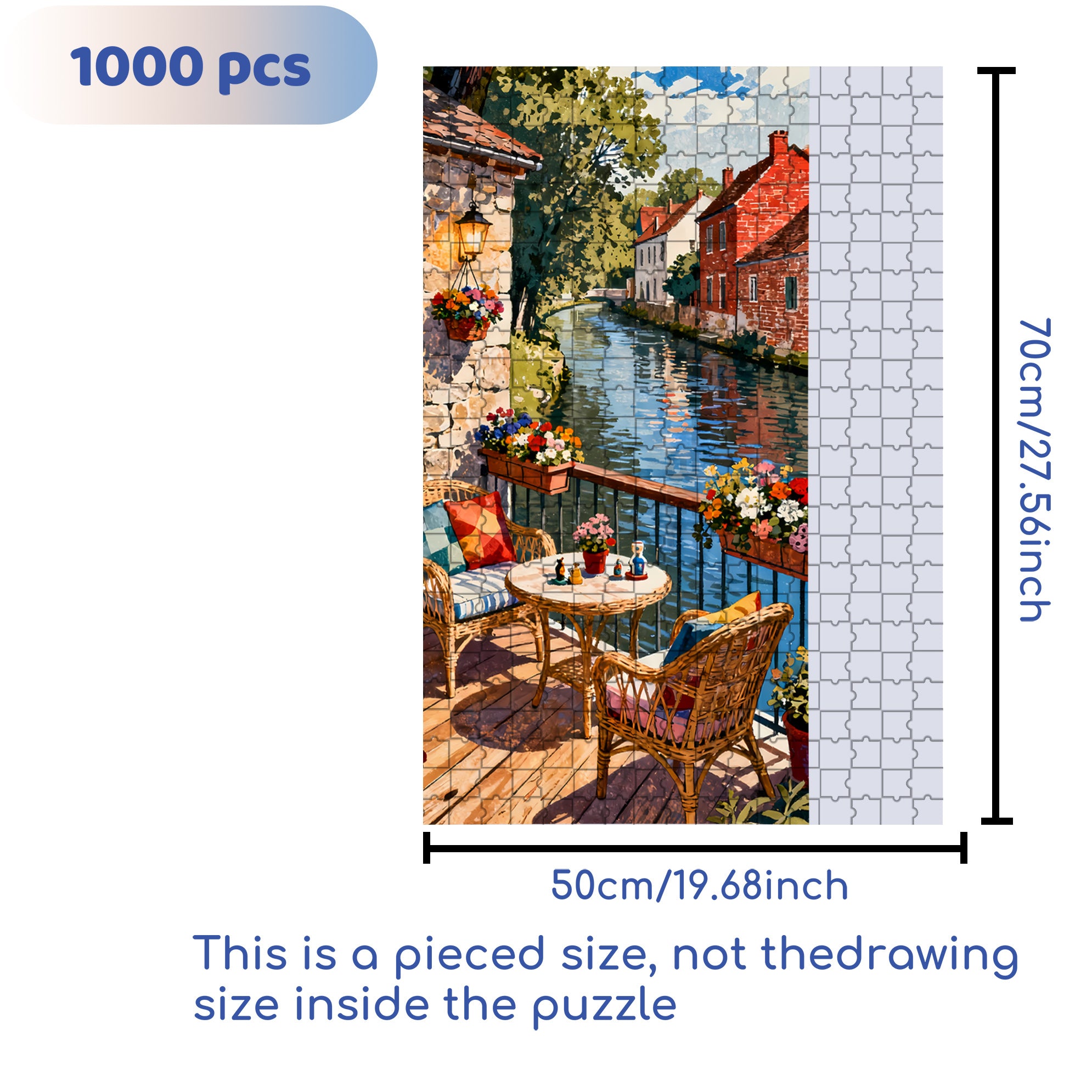 Miskolc's Morning 500pcs/1000pcs Jigsaw Puzzle, Scratch-Resistant, Interactive Family Game & Brain-Boosting DIY Decor, Perfect for Halloween, Christmas & New Year Gifts, Family Puzzle Game