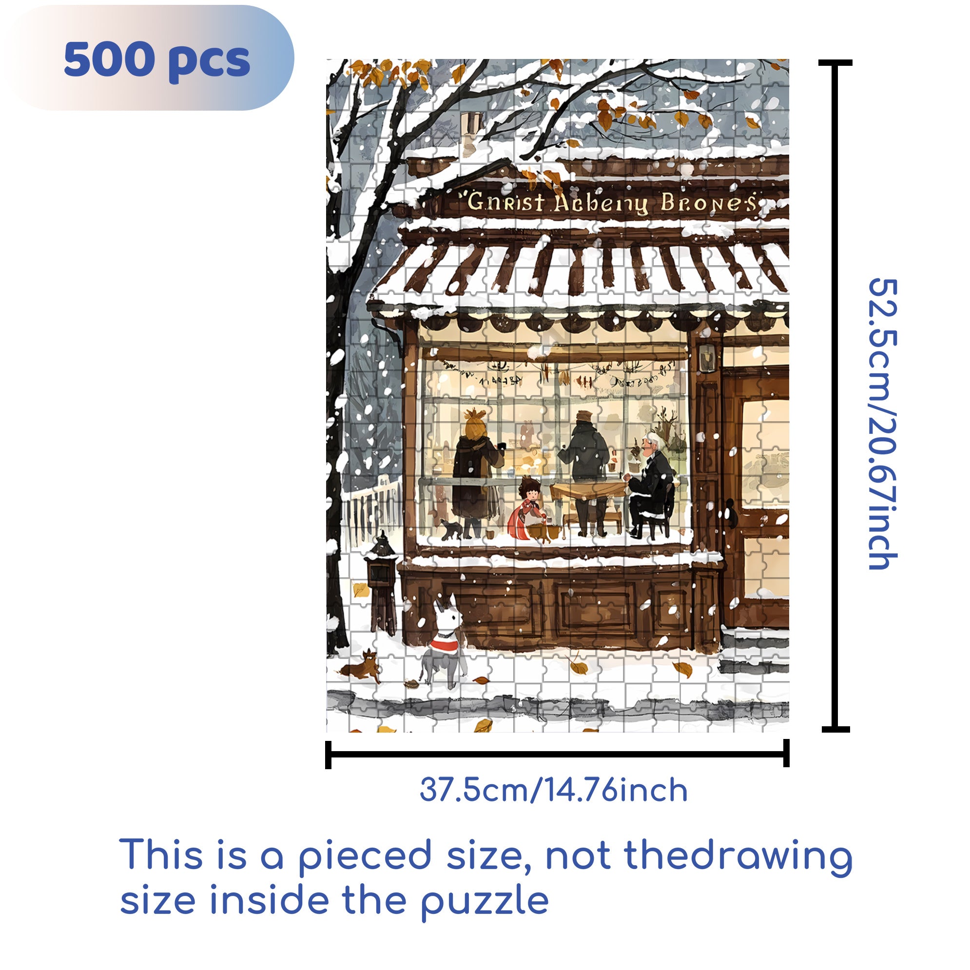 Happy New Year' by Prairie 500pcs/1000pcs Jigsaw Puzzle, Scratch-Resistant, Interactive Family Game & Brain-Boosting DIY Decor, Perfect for Halloween, Christmas & New Year Gifts, Family Puzzle Game