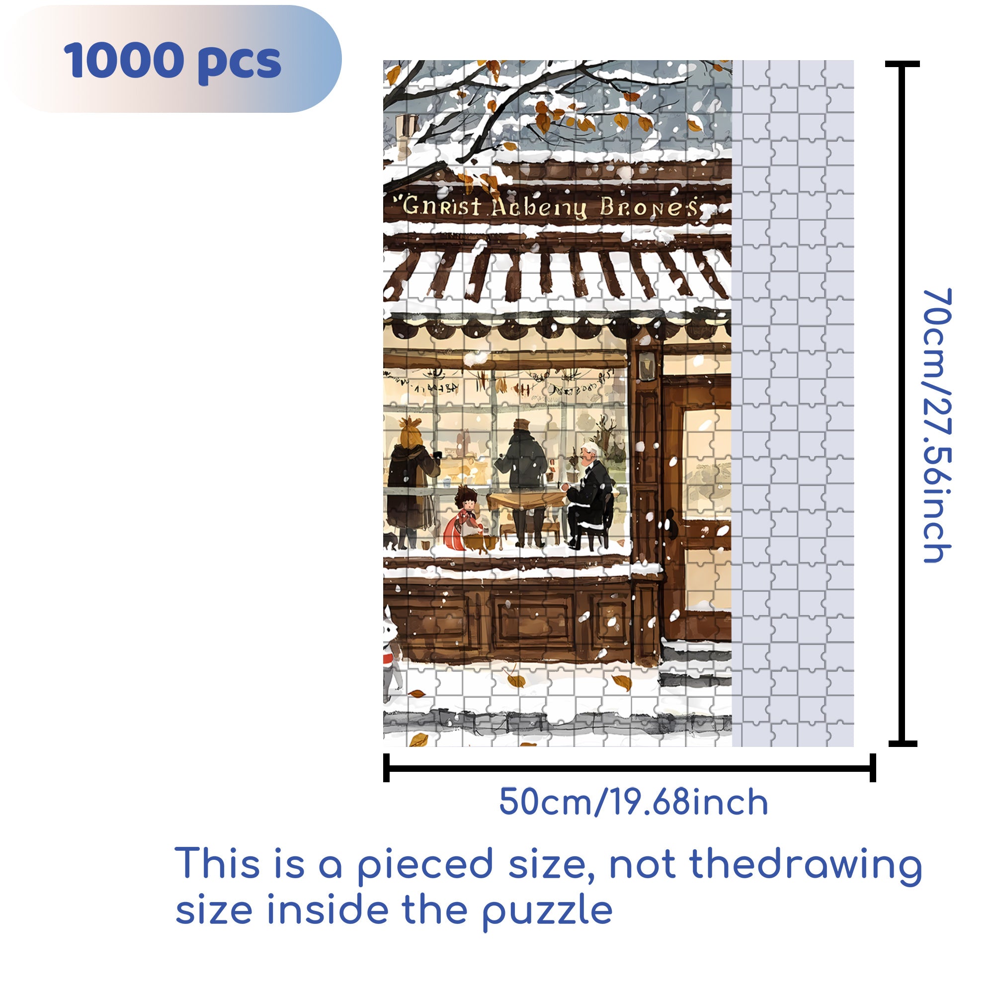 Happy New Year' by Prairie 500pcs/1000pcs Jigsaw Puzzle, Scratch-Resistant, Interactive Family Game & Brain-Boosting DIY Decor, Perfect for Halloween, Christmas & New Year Gifts, Family Puzzle Game