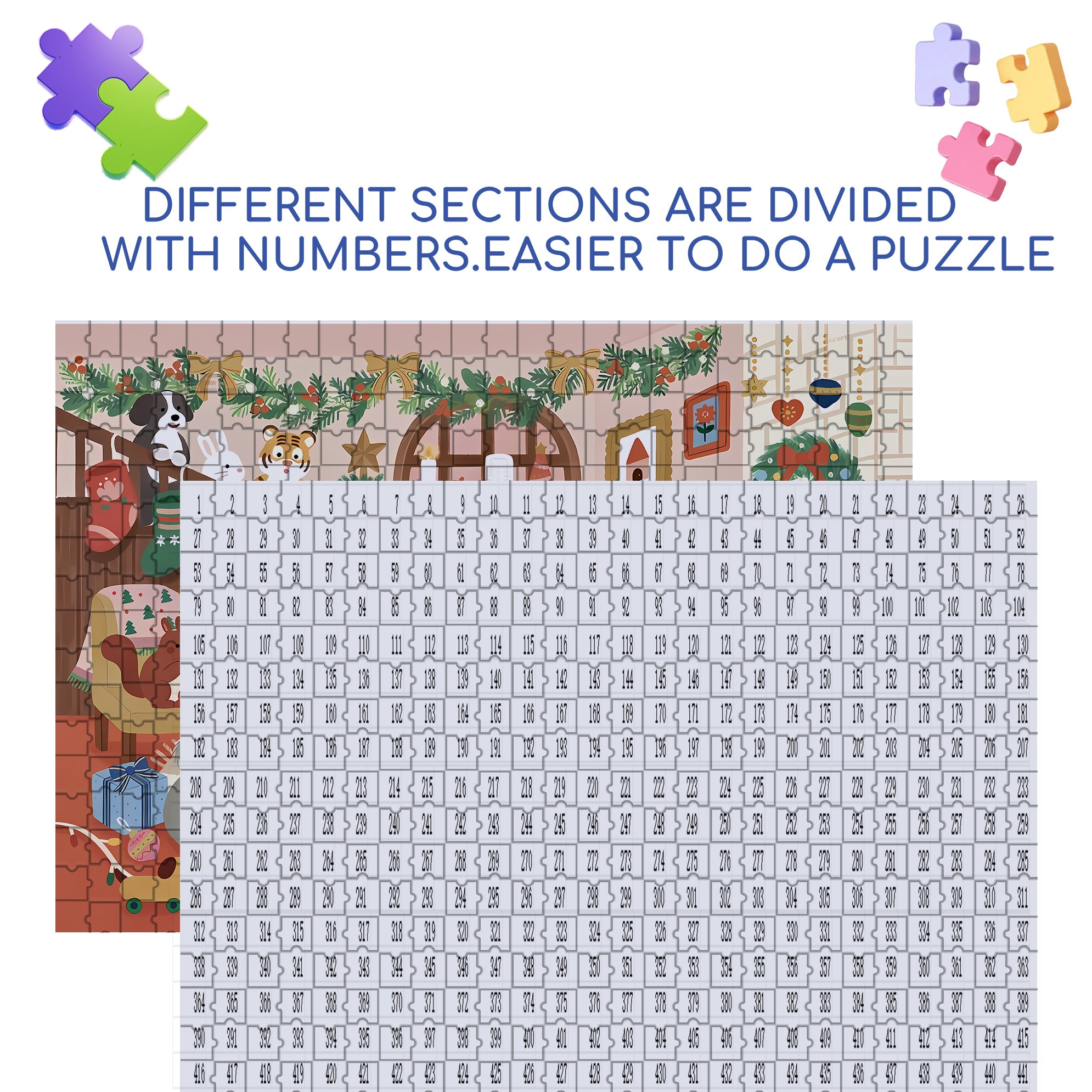 A Big Snowfall 500pcs/1000pcs Jigsaw Puzzle, Scratch-Resistant, Interactive Family Game & Brain-Boosting DIY Decor, Perfect for Halloween, Christmas & New Year Gifts, Family Puzzle Game