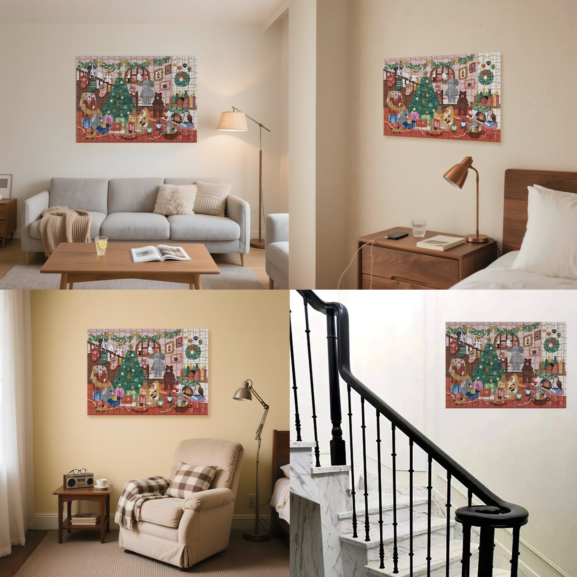 A Big Snowfall 500pcs/1000pcs Jigsaw Puzzle, Scratch-Resistant, Interactive Family Game & Brain-Boosting DIY Decor, Perfect for Halloween, Christmas & New Year Gifts, Family Puzzle Game