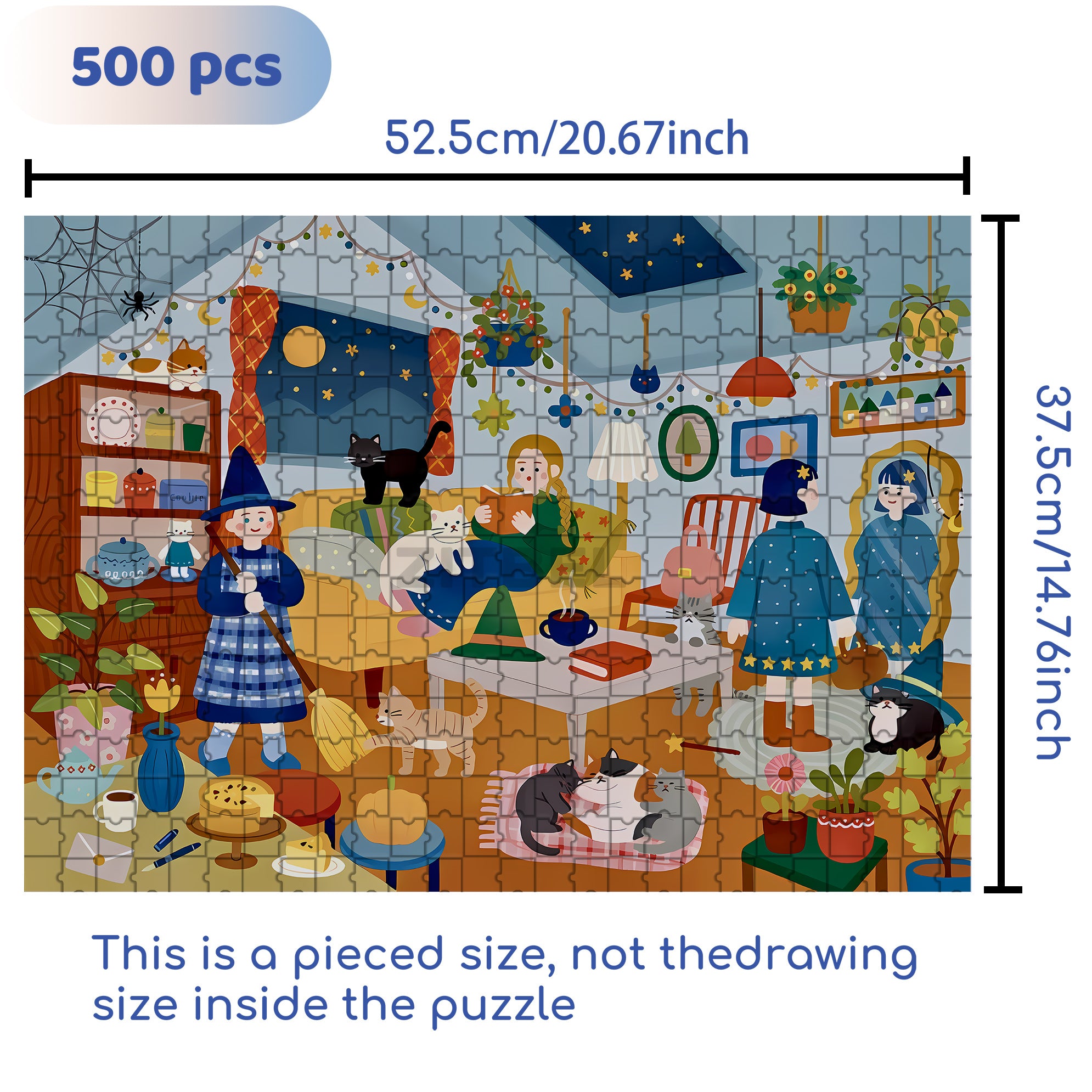 Animals Christmas 500pcs/1000pcs Jigsaw Puzzle, Scratch-Resistant, Interactive Family Game & Brain-Boosting DIY Decor, Perfect for Halloween, Christmas & New Year Gifts, Family Puzzle Game