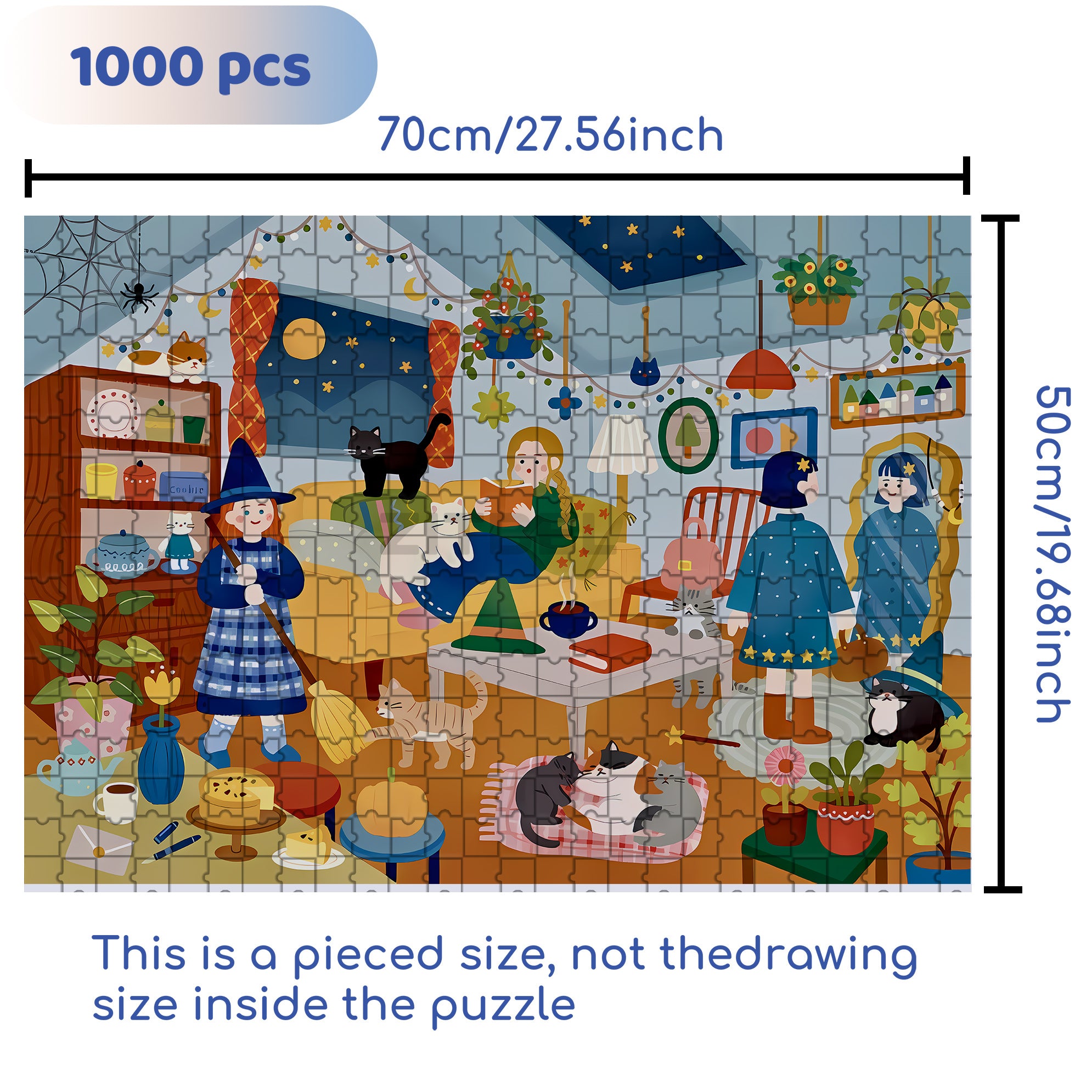 Animals Christmas 500pcs/1000pcs Jigsaw Puzzle, Scratch-Resistant, Interactive Family Game & Brain-Boosting DIY Decor, Perfect for Halloween, Christmas & New Year Gifts, Family Puzzle Game