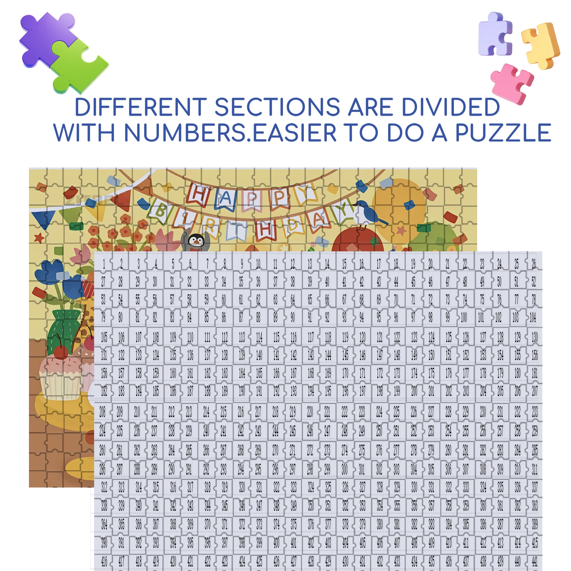 Animals Event At Night 500pcs/1000pcs Jigsaw Puzzle, Scratch-Resistant, Interactive Family Game & Brain-Boosting DIY Decor, Perfect for Halloween, Christmas & New Year Gifts, Family Puzzle Game